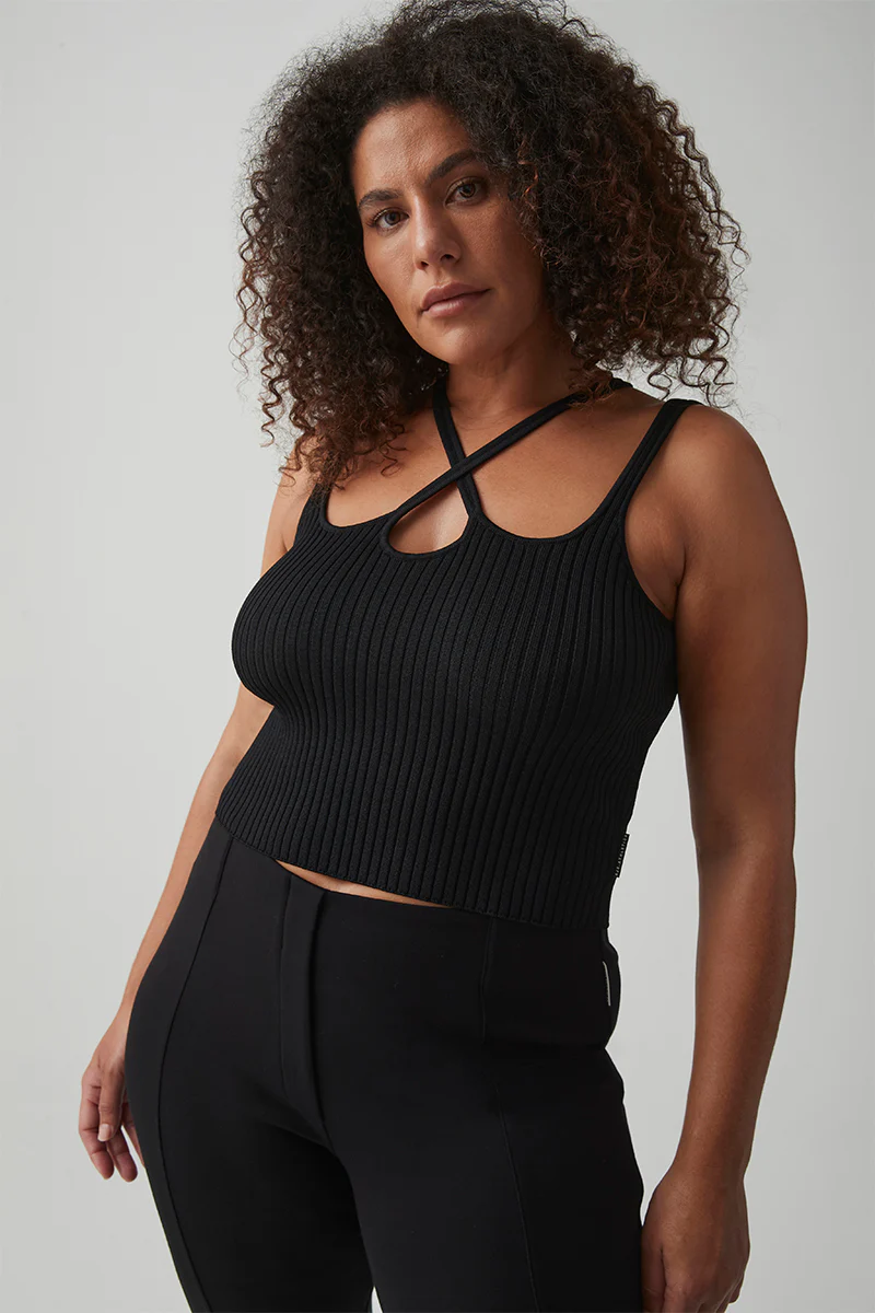Crossover Knit Strap Tank 165