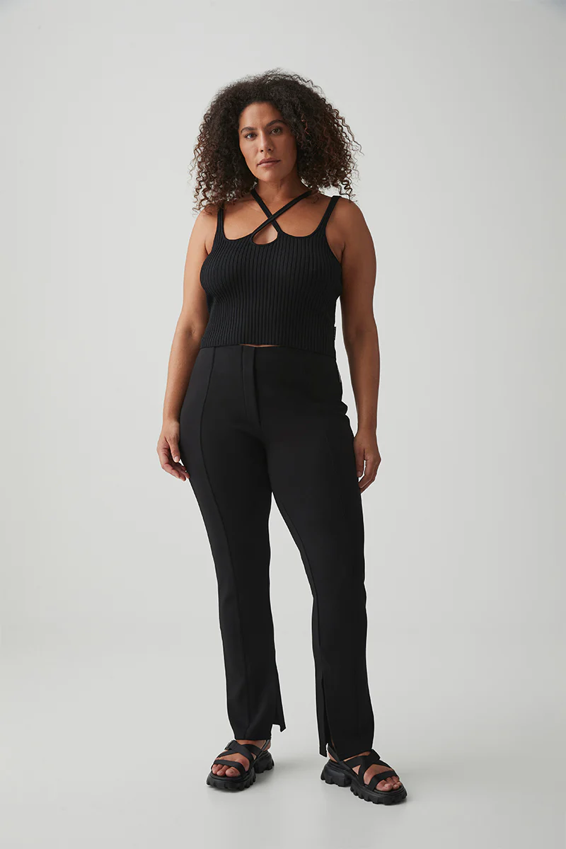 Crossover Knit Strap Tank 165