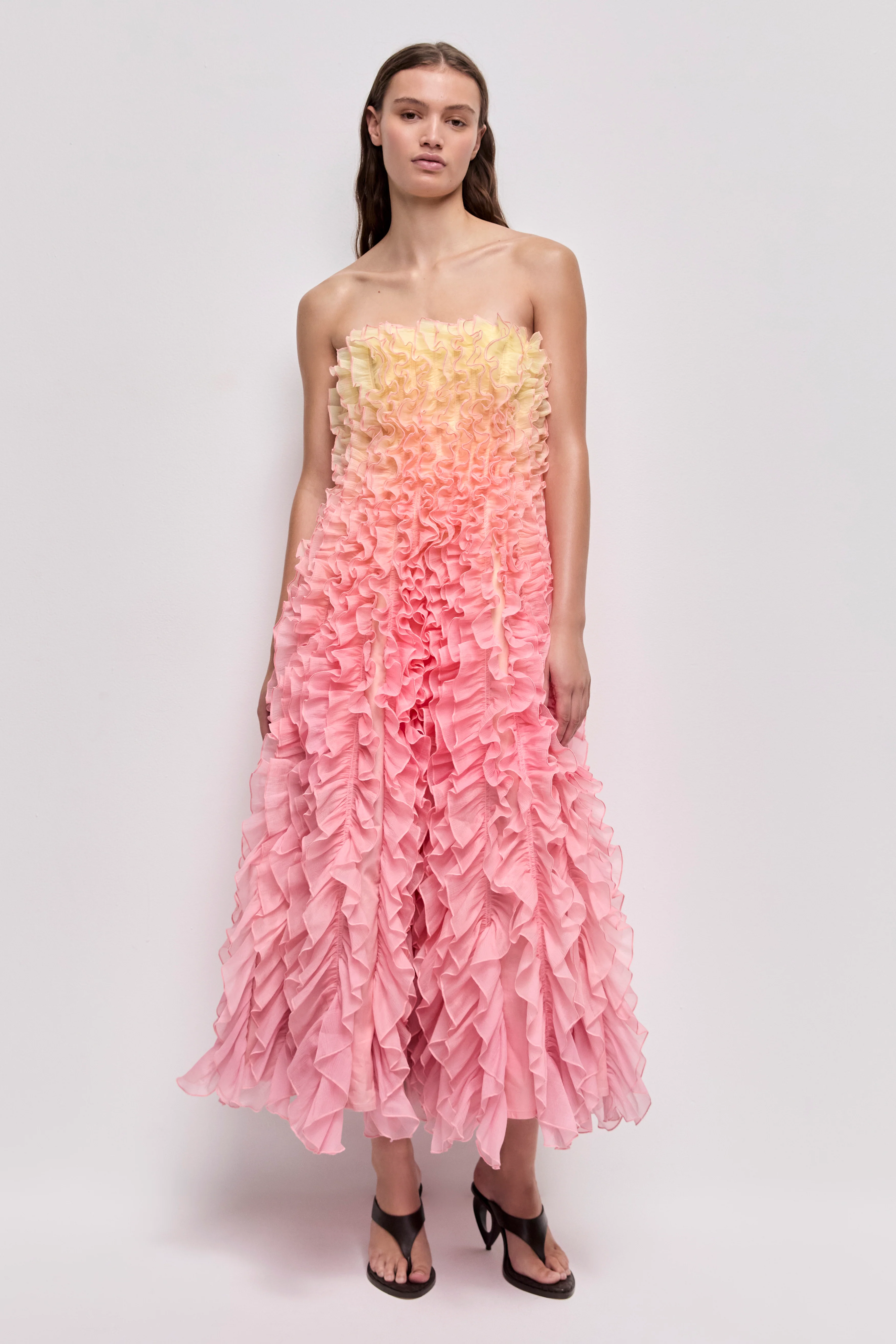 Delphie Frill Midi Dress