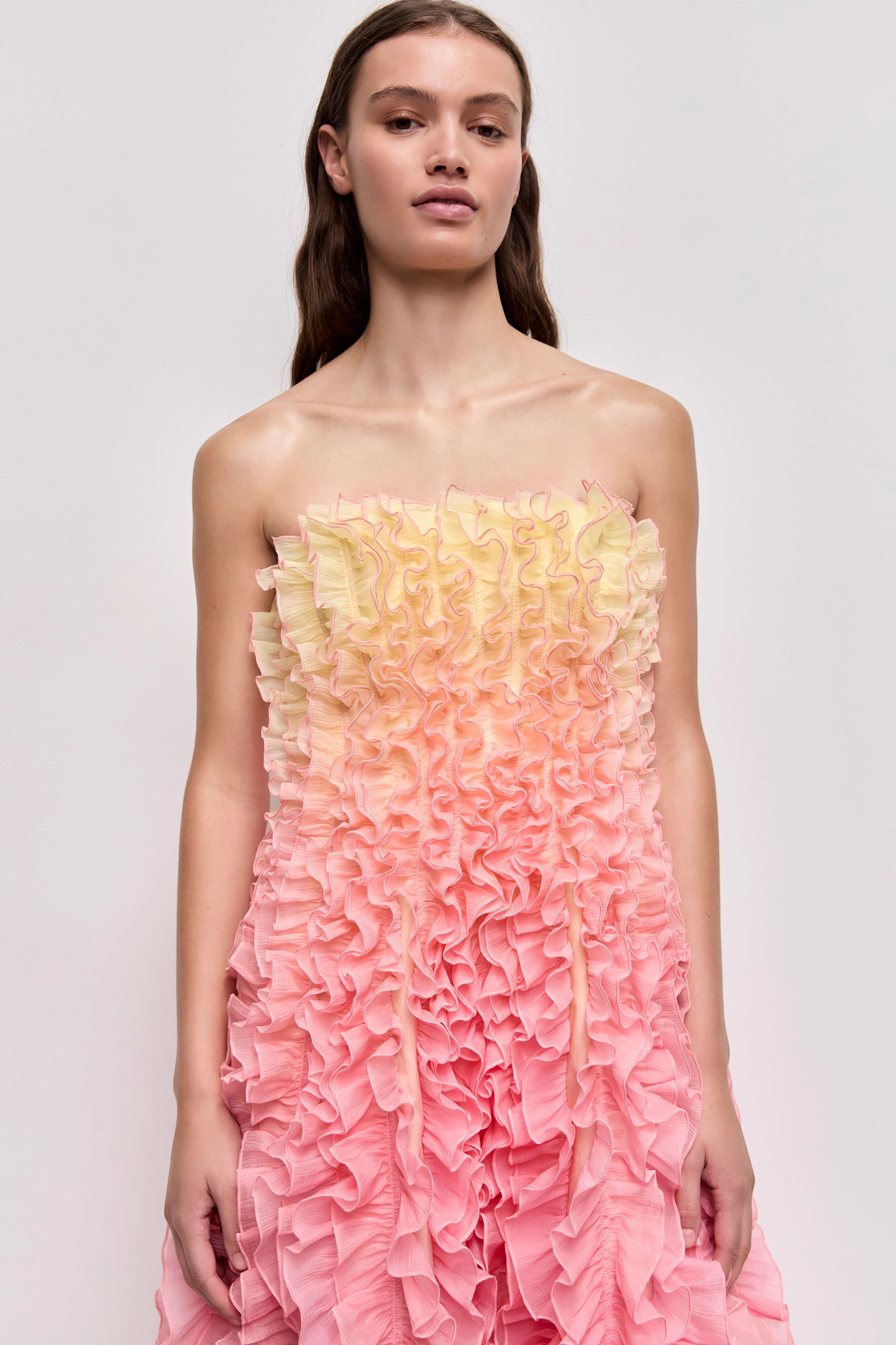 Delphie Frill Midi Dress