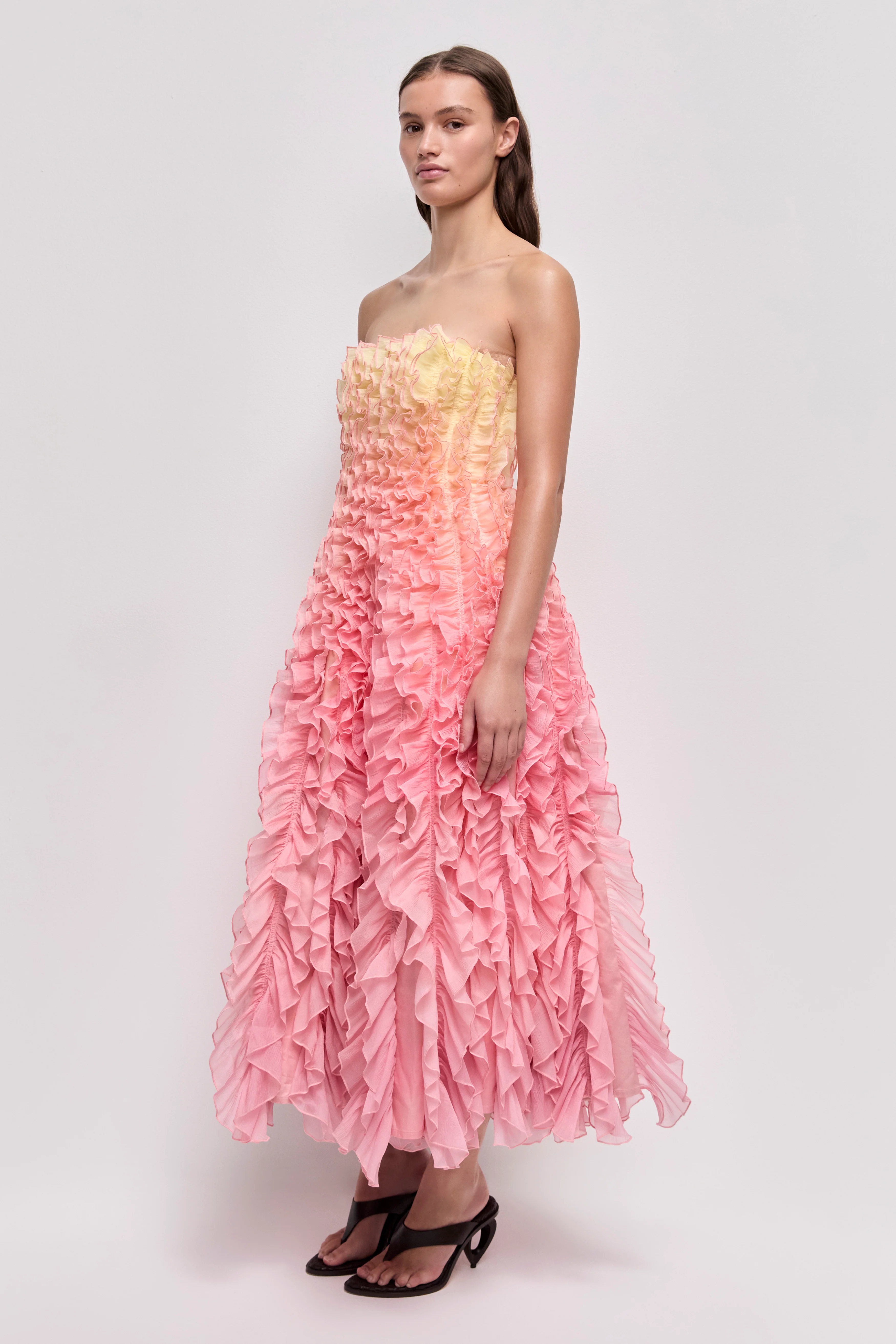 Delphie Frill Midi Dress