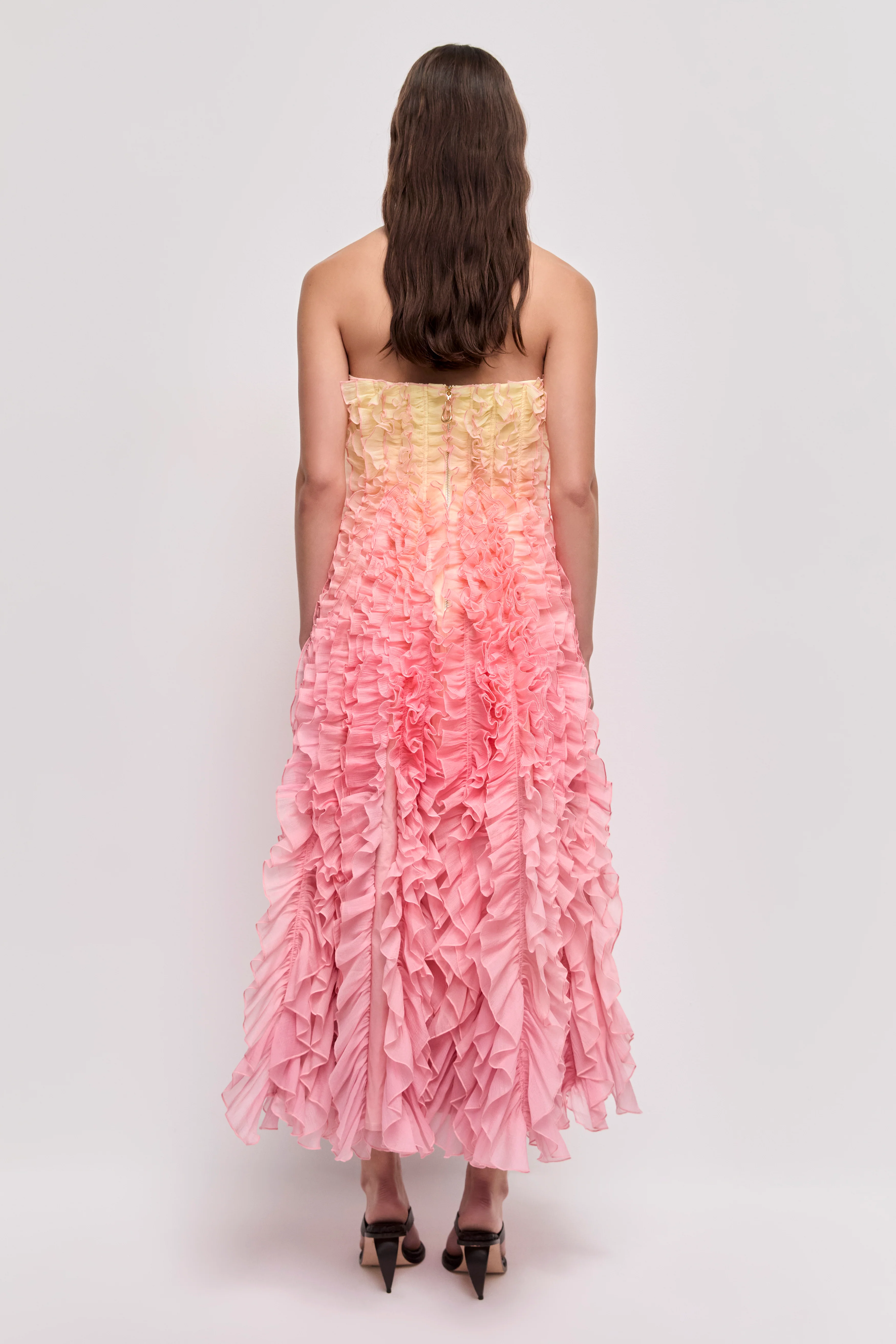 Delphie Frill Midi Dress