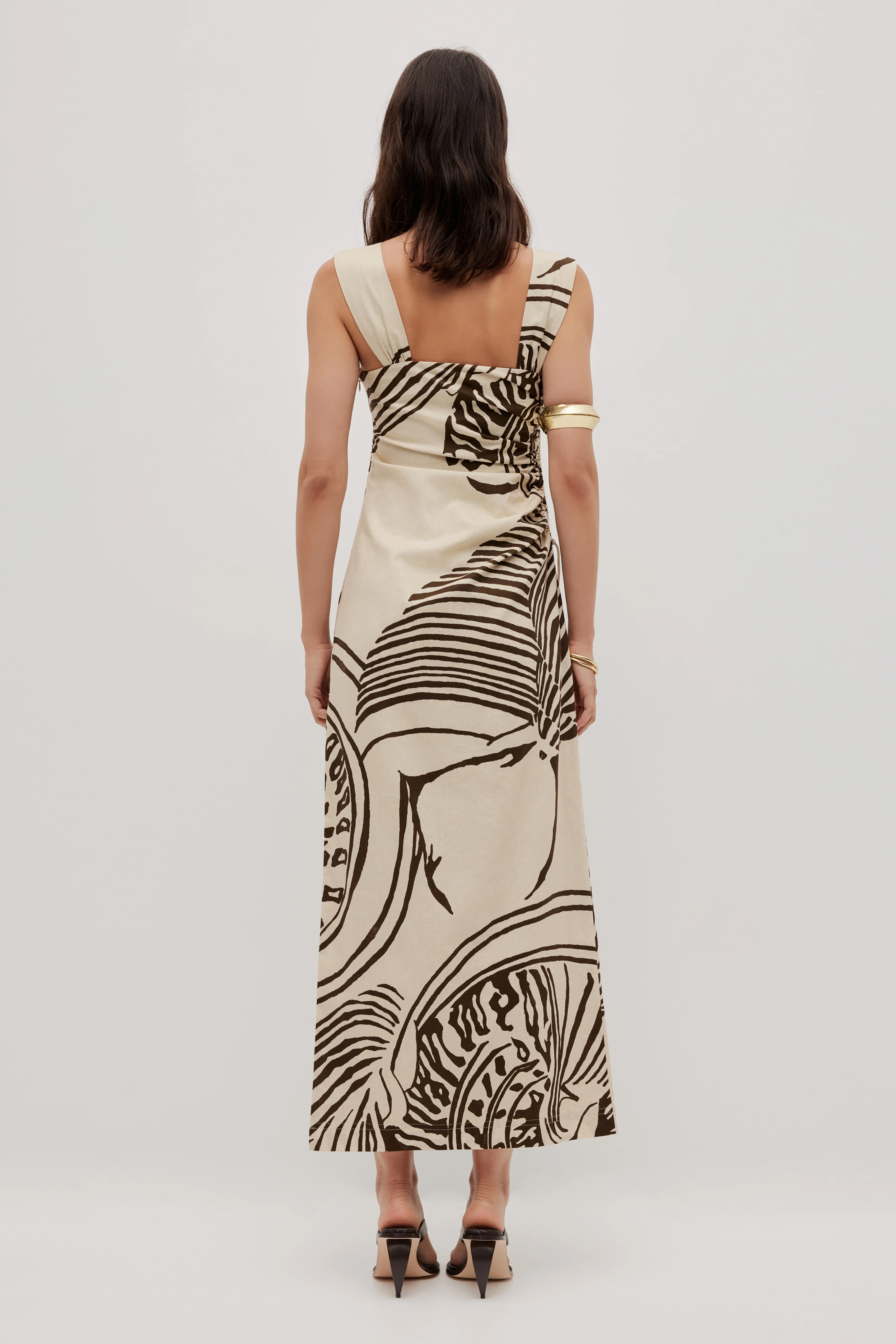 Elara Ruched Midi Dress