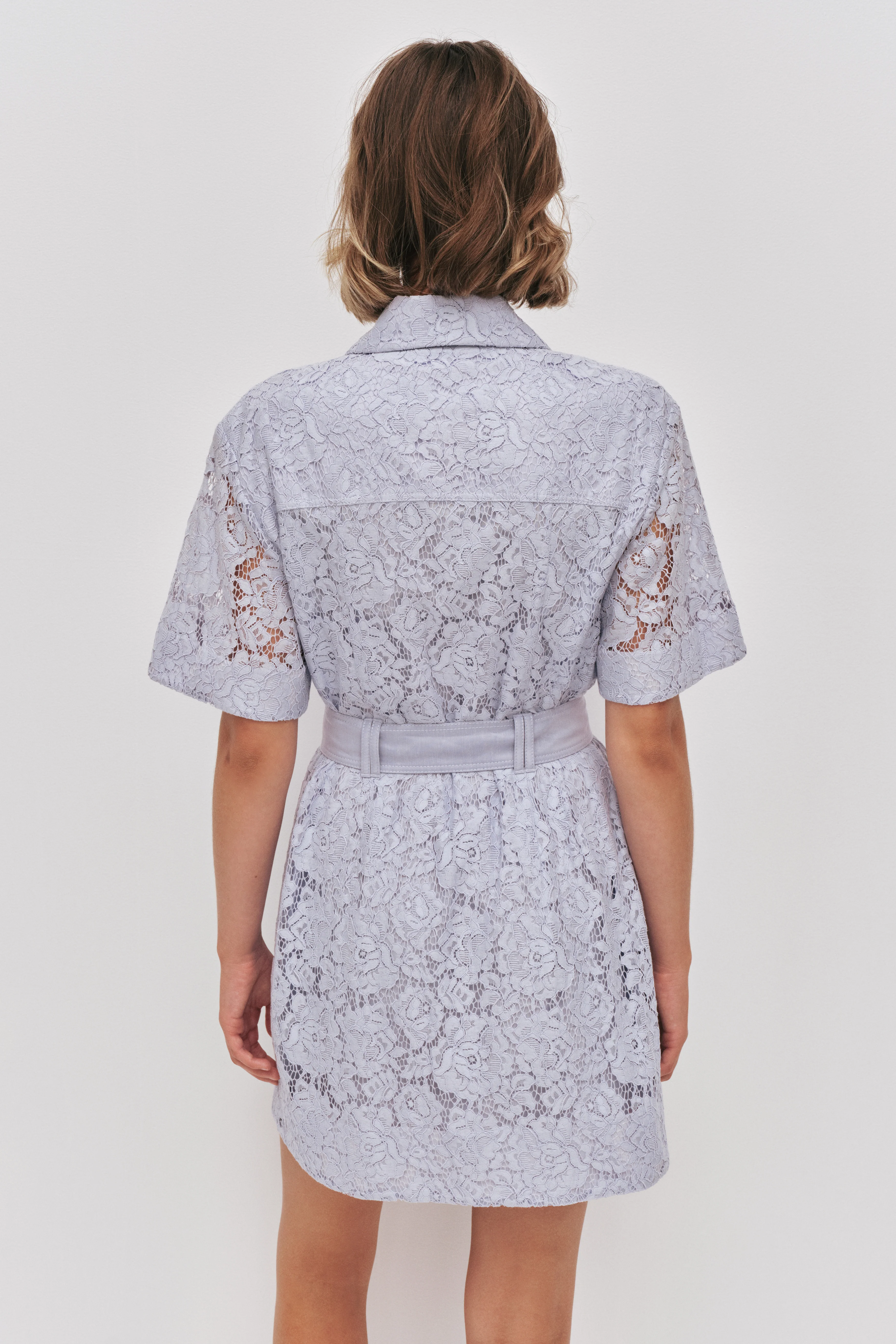Mystic Lace Mini Shirt Dress