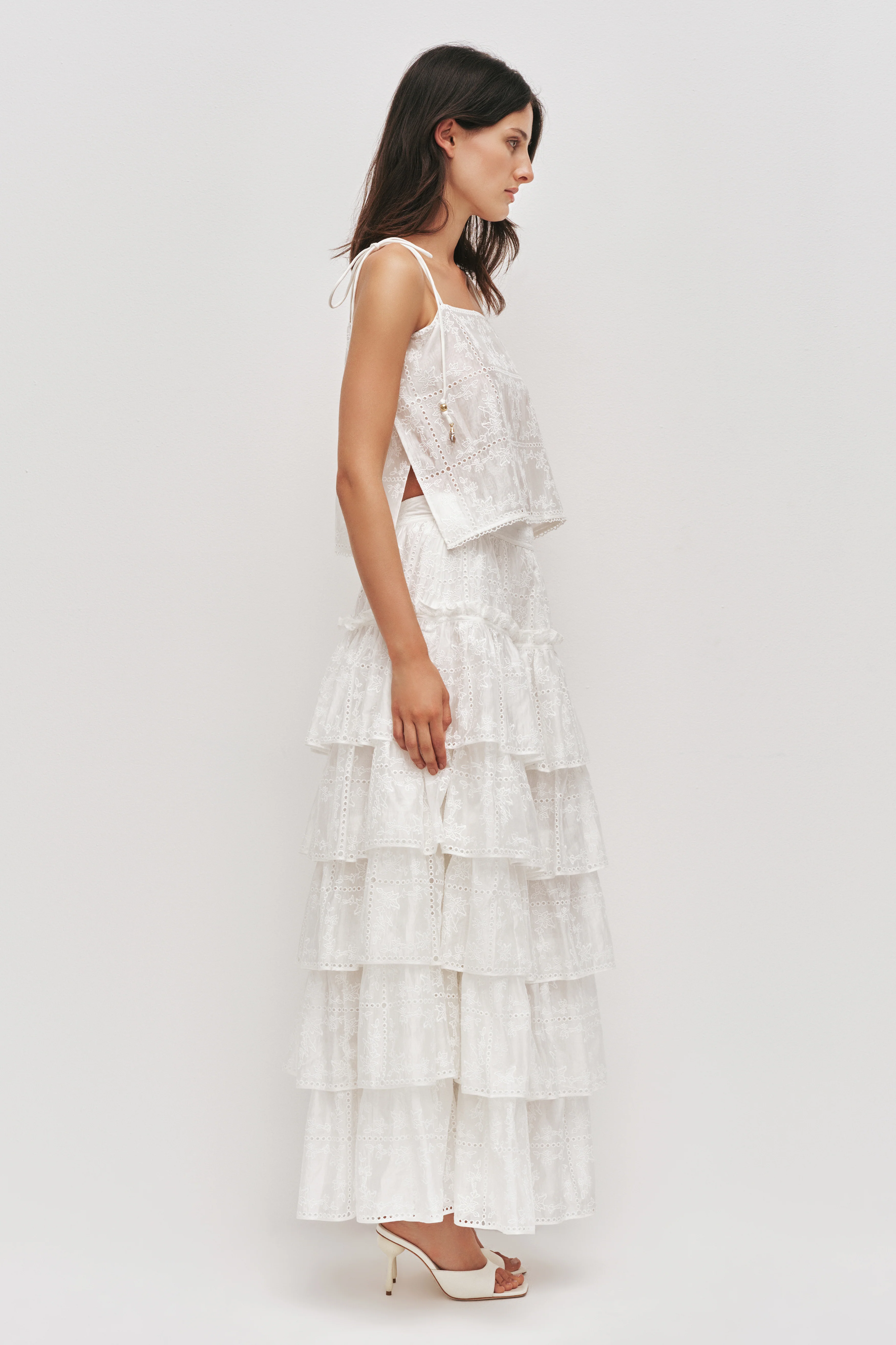 Merritt Embroidered Midi Skirt
