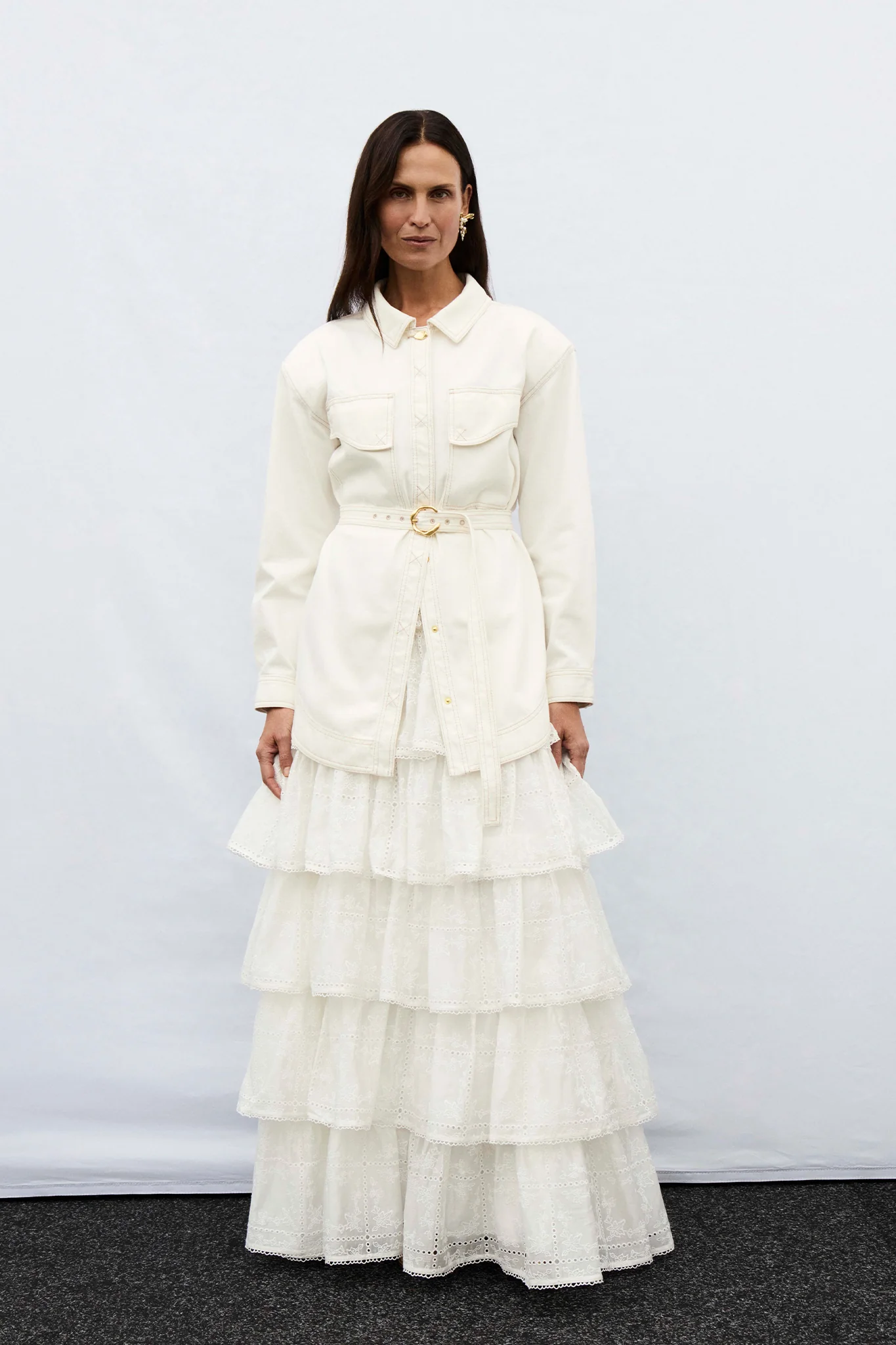 Merritt Embroidered Midi Skirt