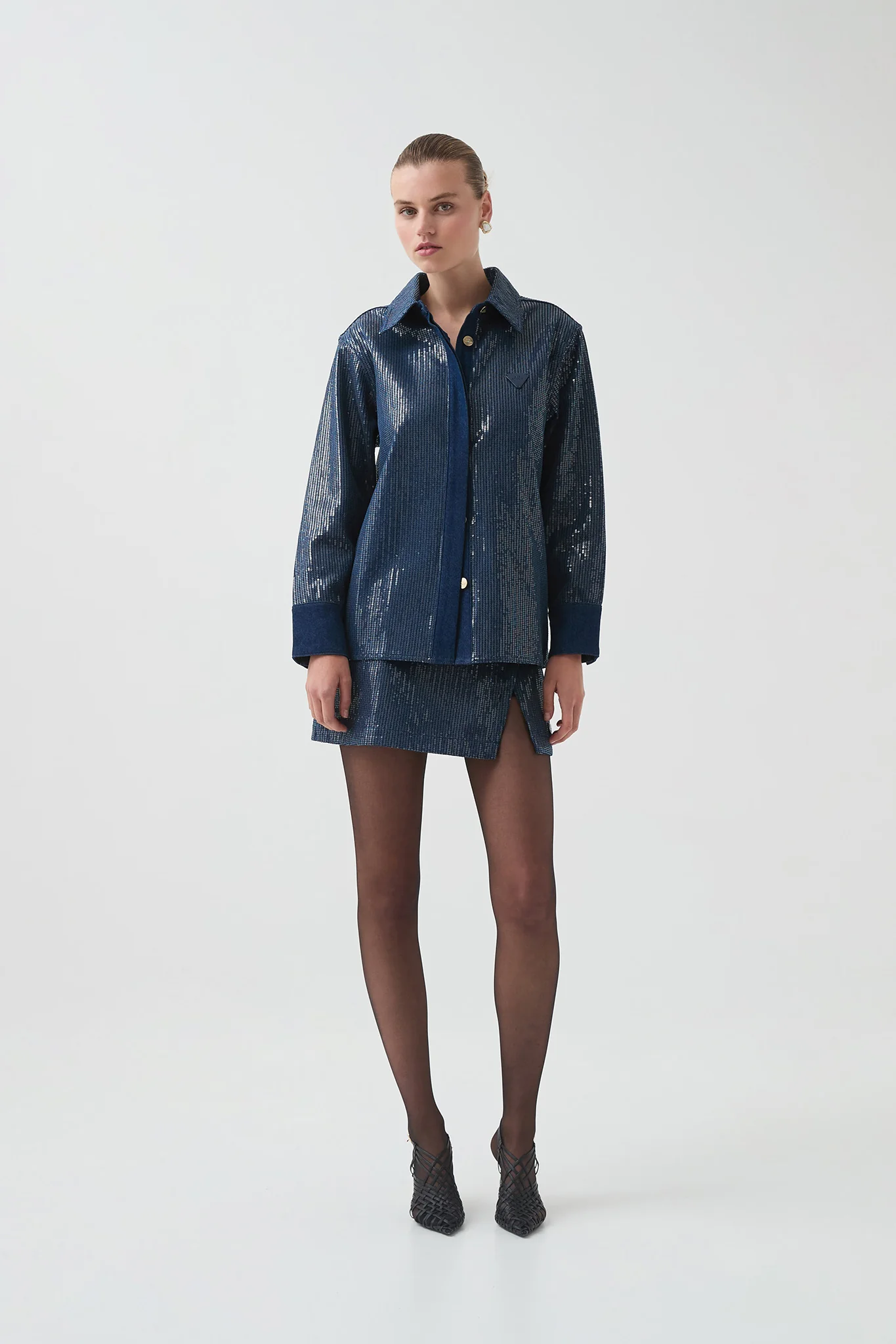 Reflect Denim Mini Skirt