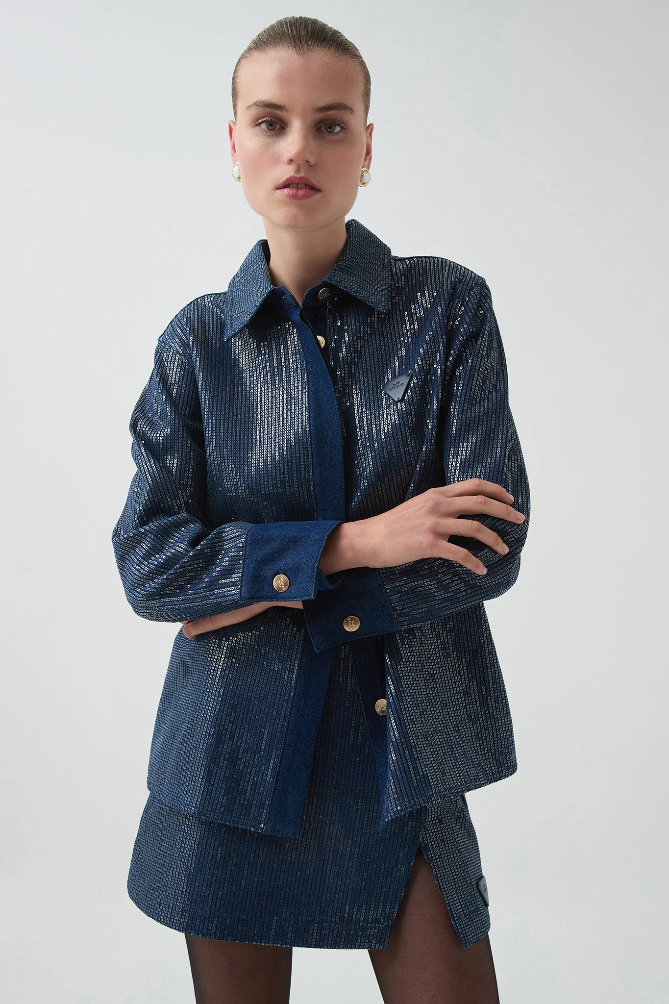 Reflect Denim Mini Skirt