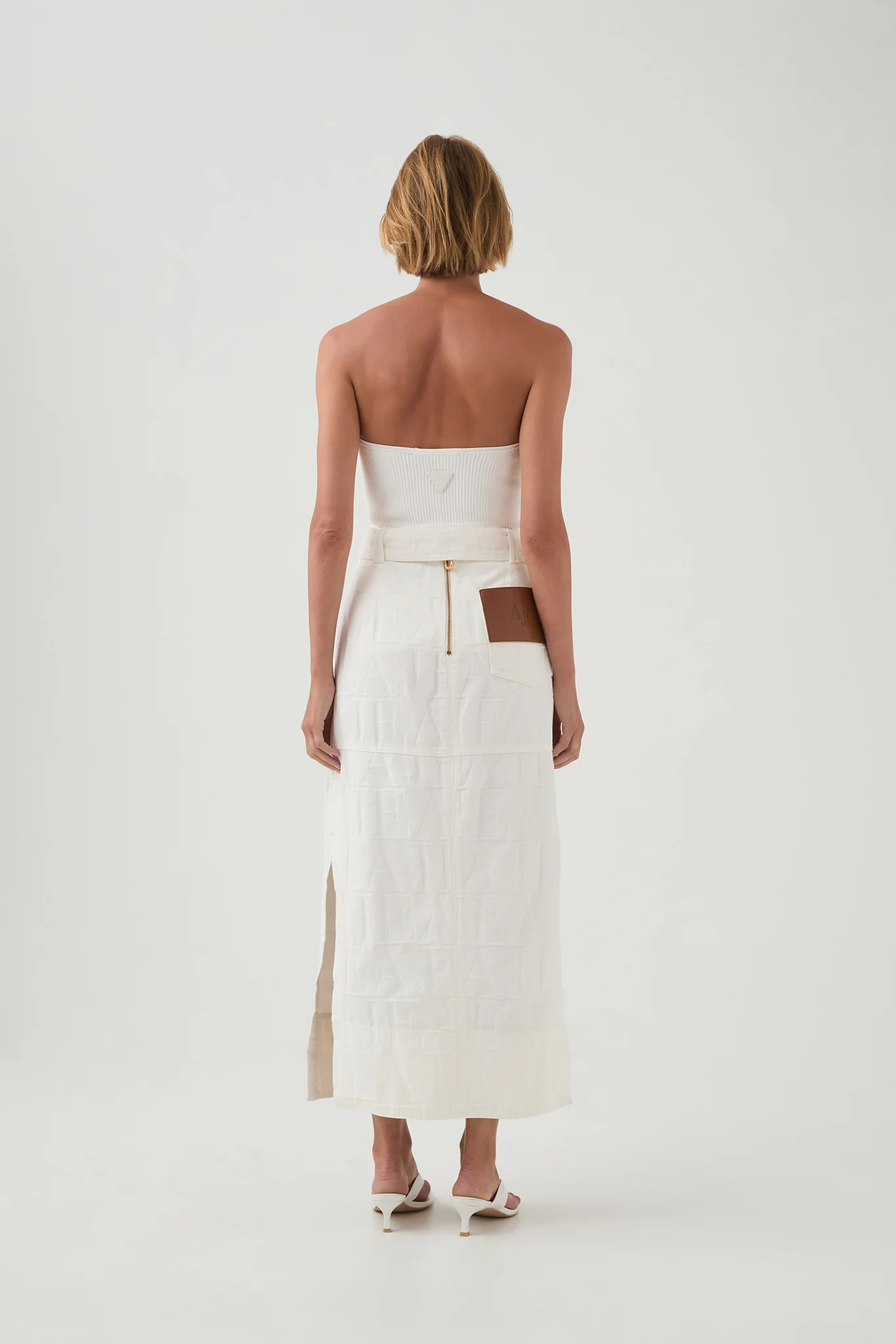 Helm Denim Midi Skirt