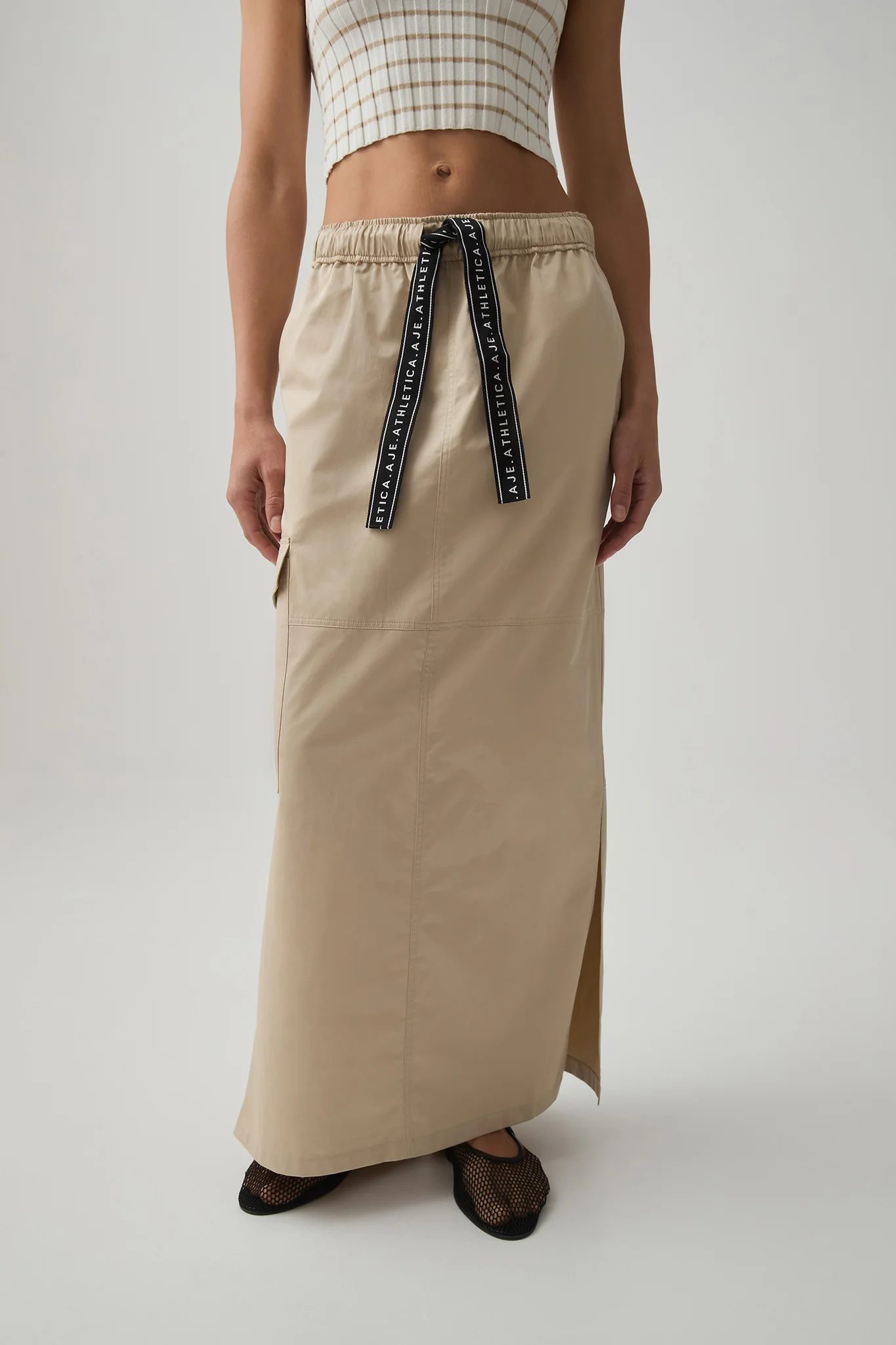 Panelled Cargo Maxi Skirt 649