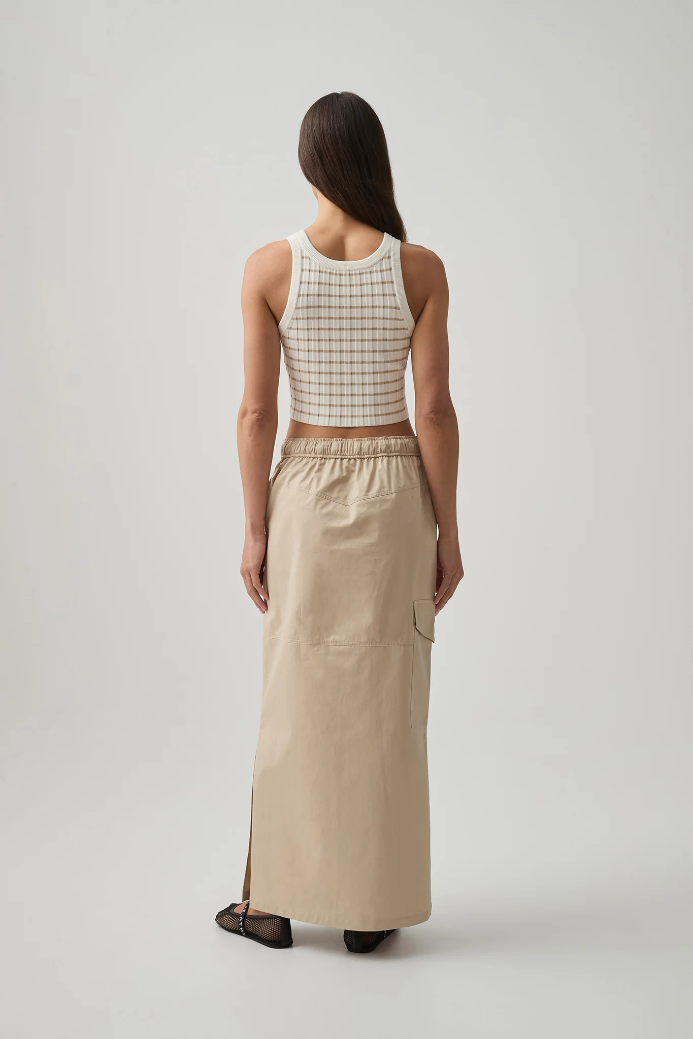 Panelled Cargo Maxi Skirt 649