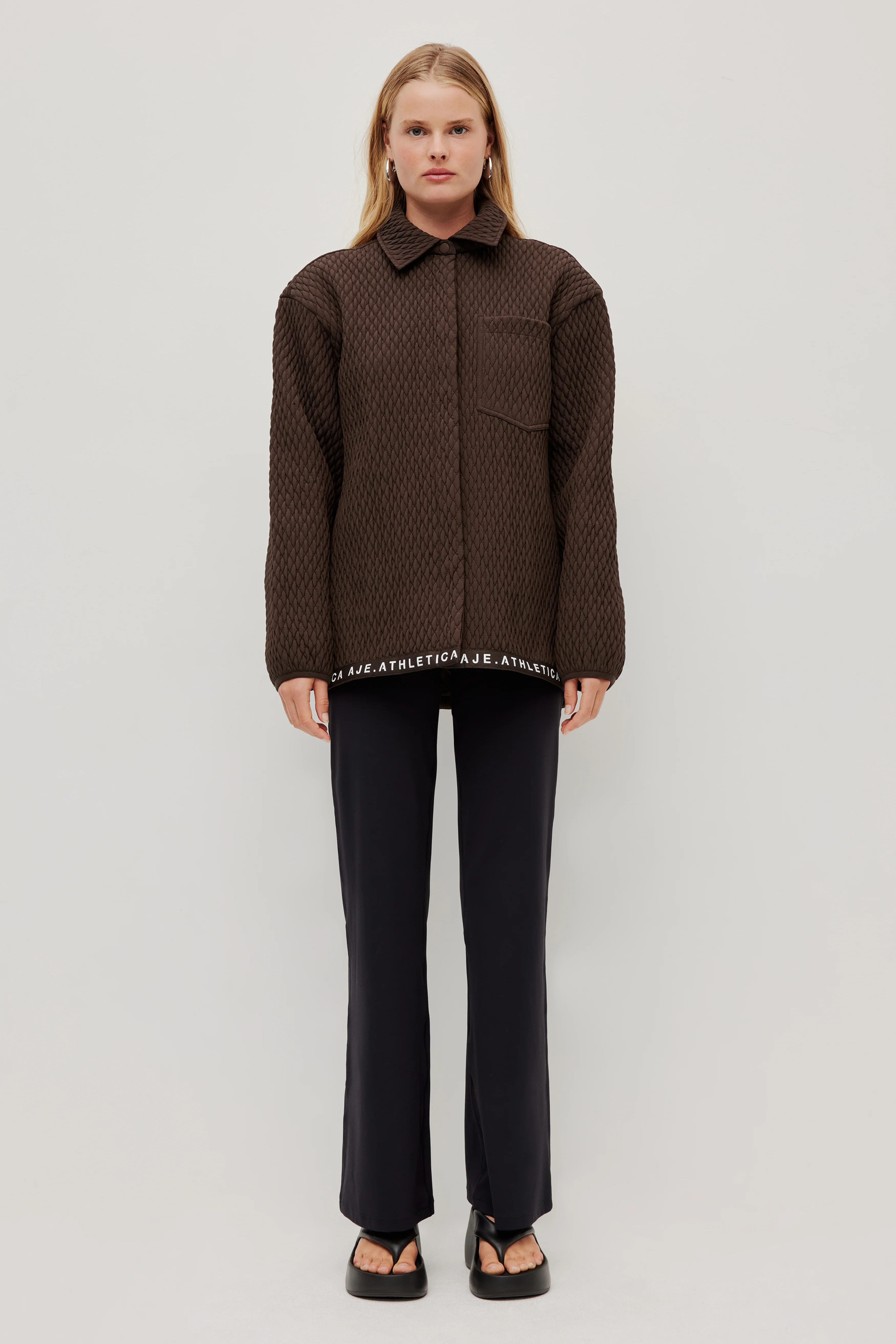 Quilted Logotape Shirt 406
