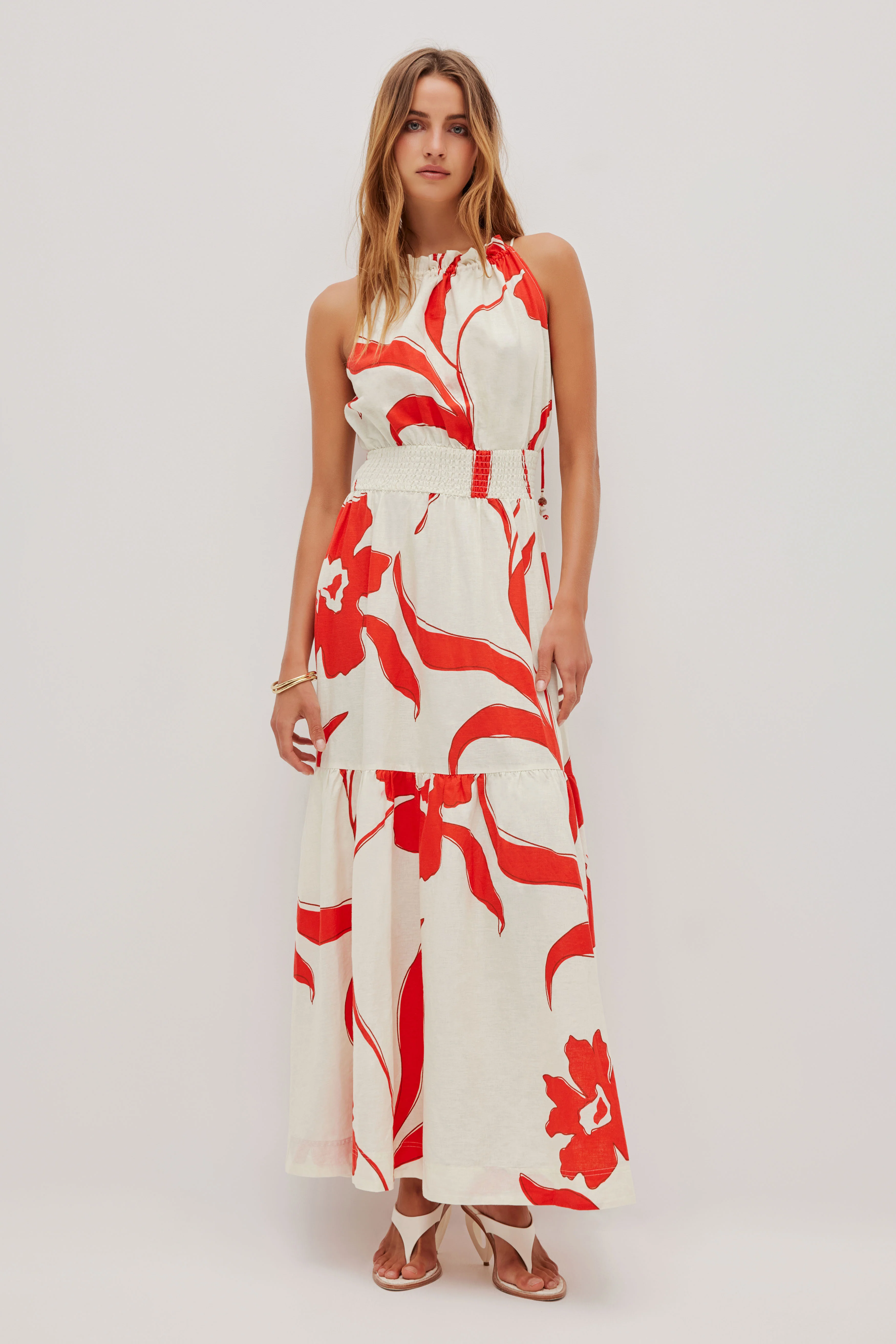 Elara Gathered Maxi Dress