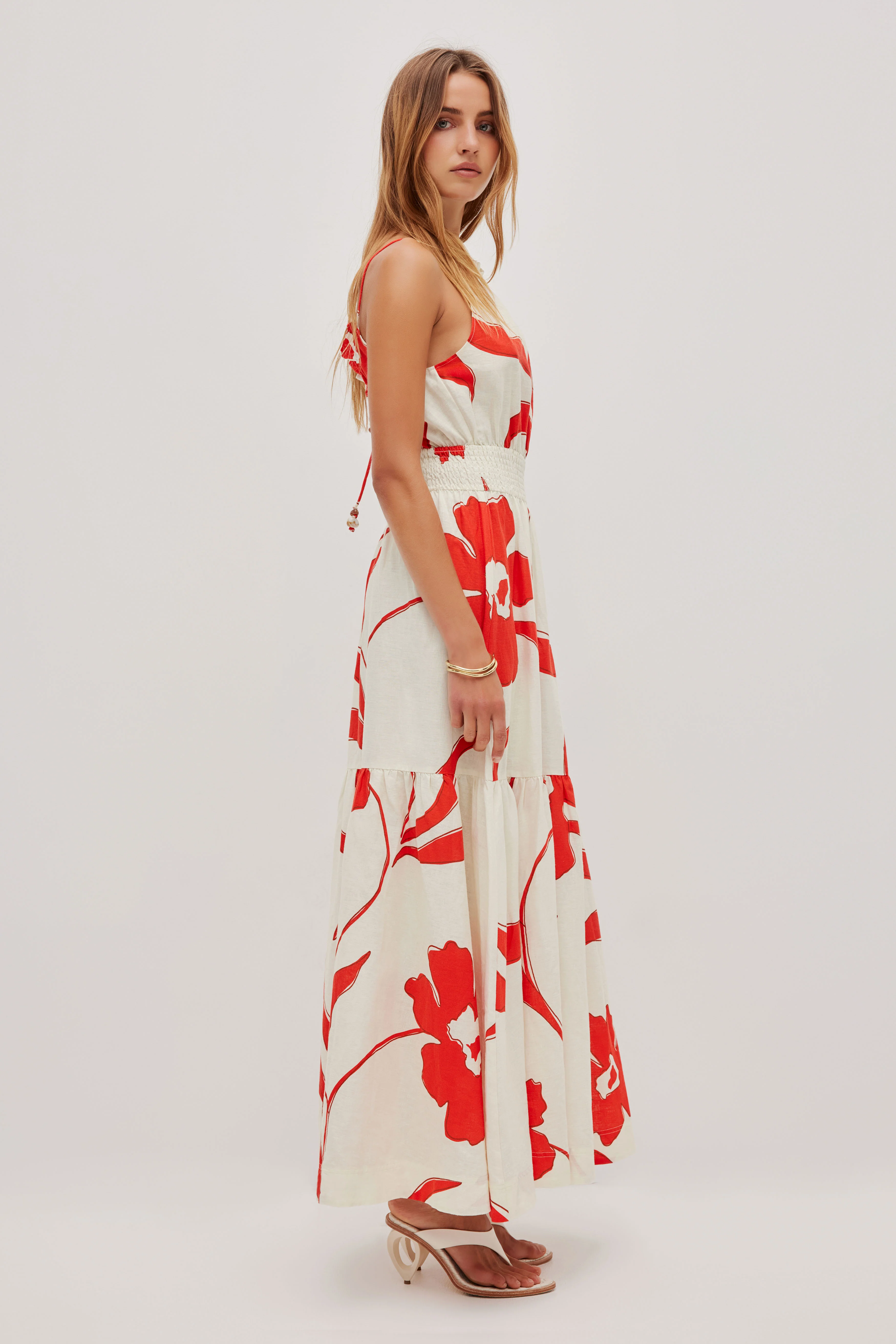 Elara Gathered Maxi Dress