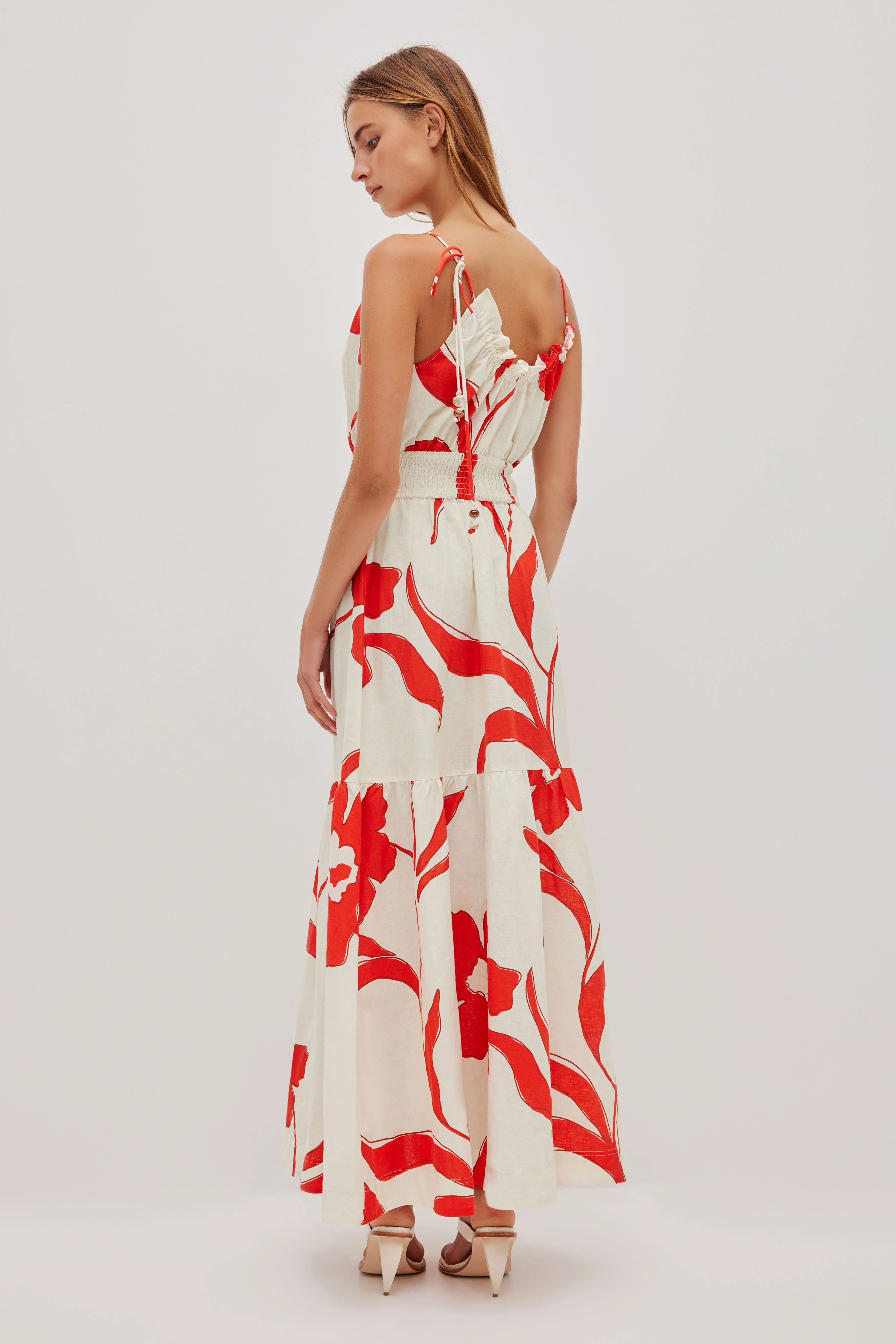Elara Gathered Maxi Dress