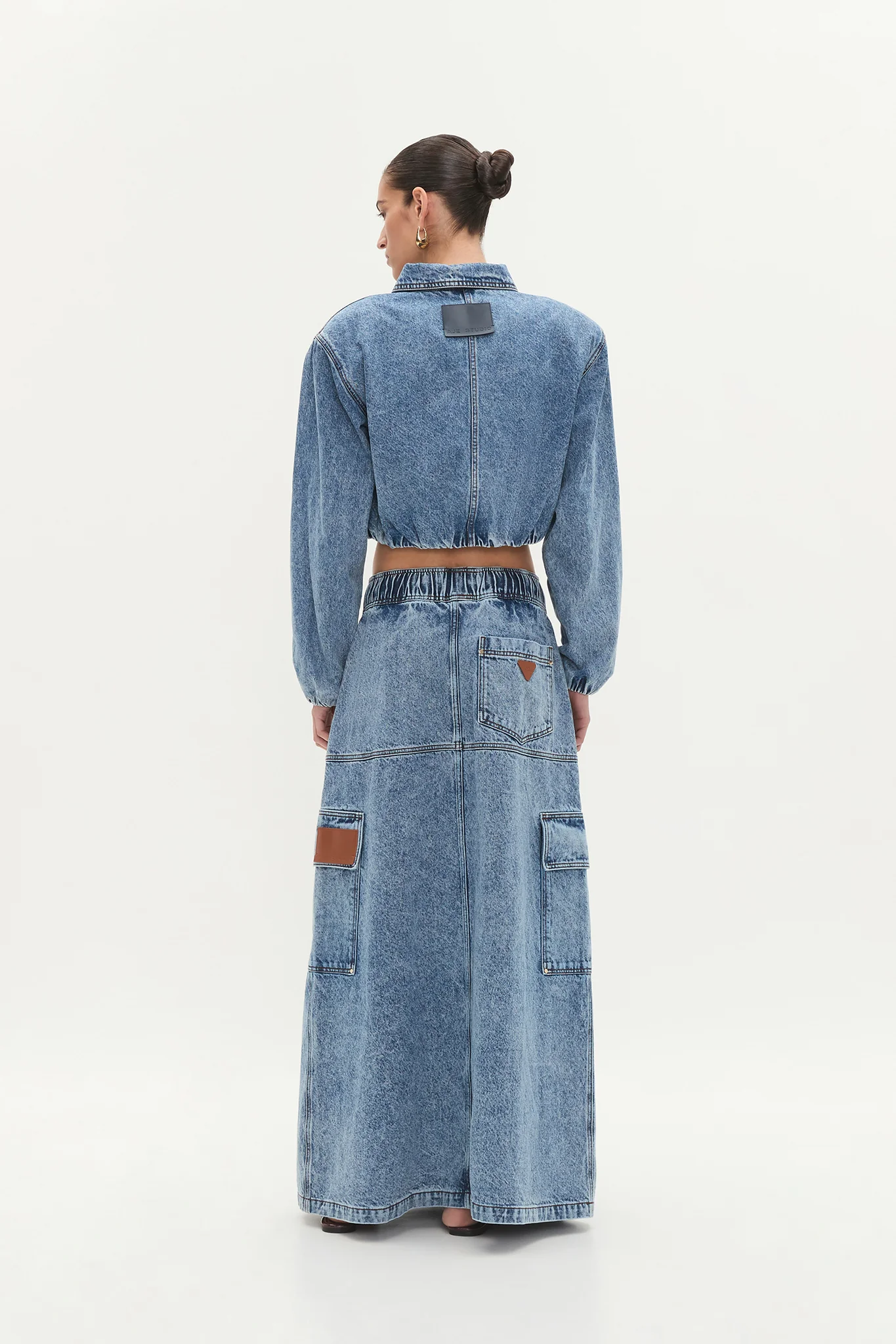 Blues Denim Cargo Bomber