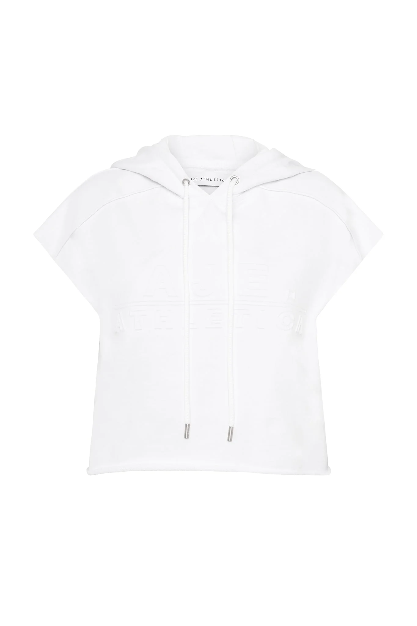 Embossed Classic Short Sleeve Cropped Hoodie 402