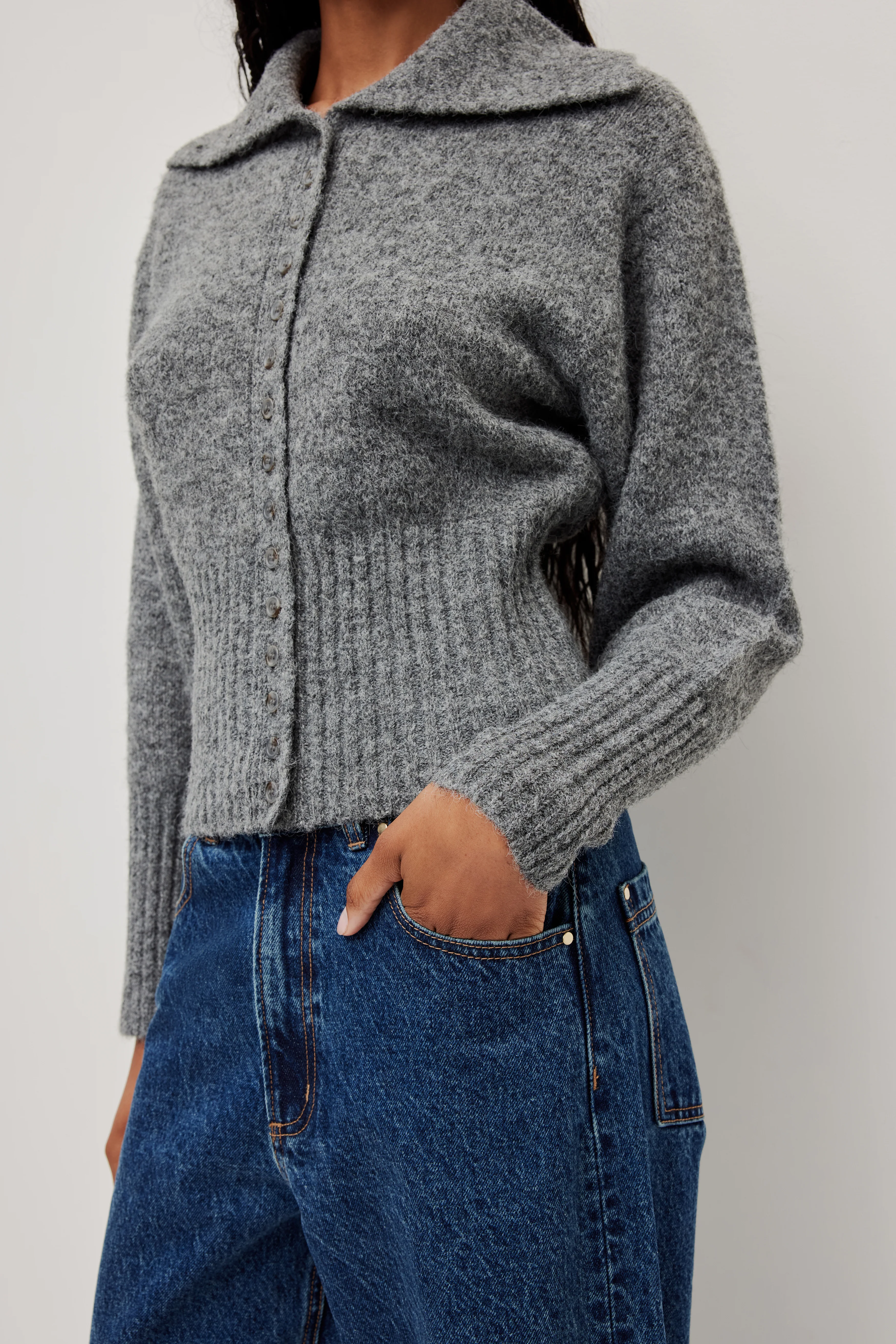 Leni Collared Cardigan