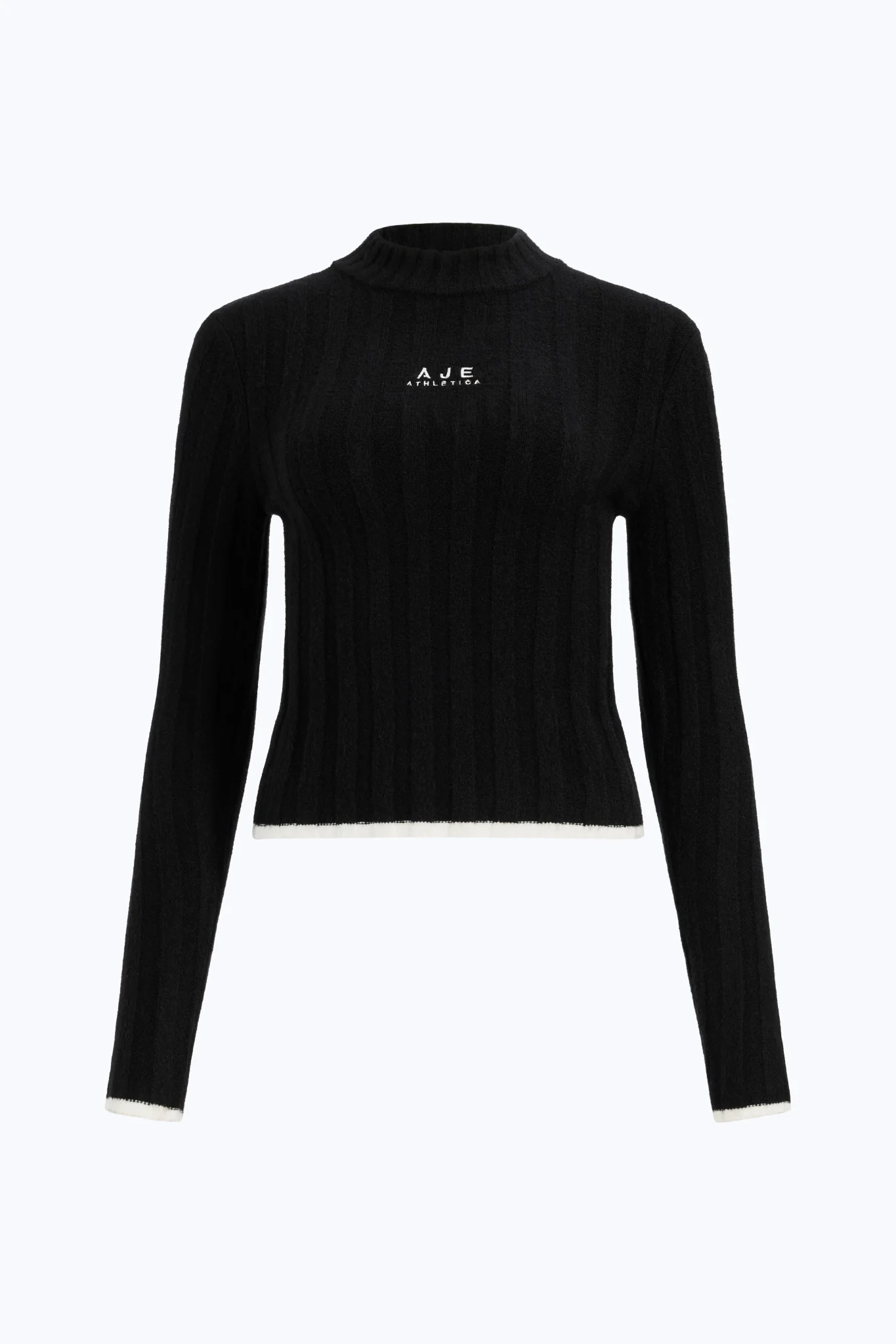 Mock Neck Rib Knit Top
