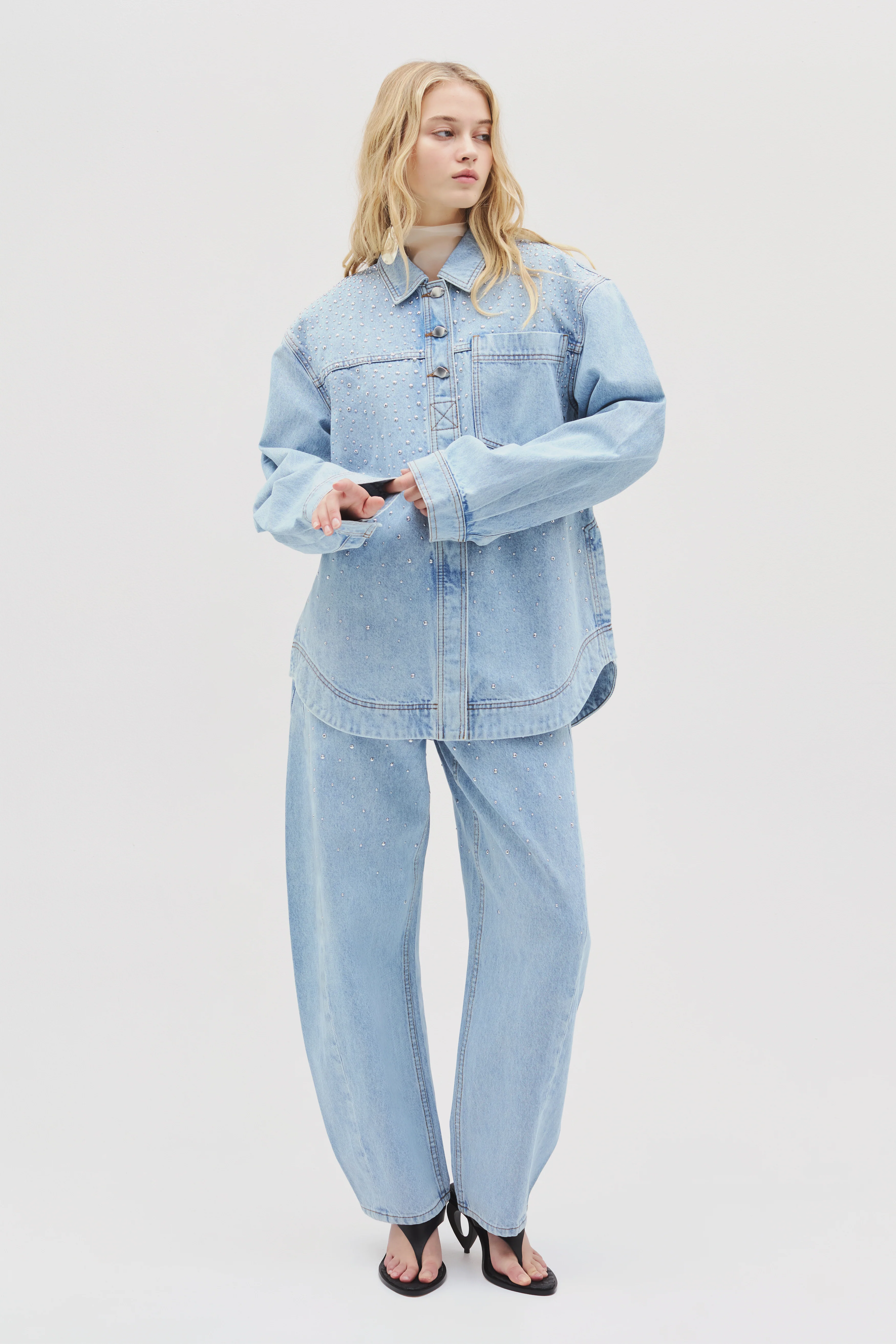 Lucina Stud Denim Shirt