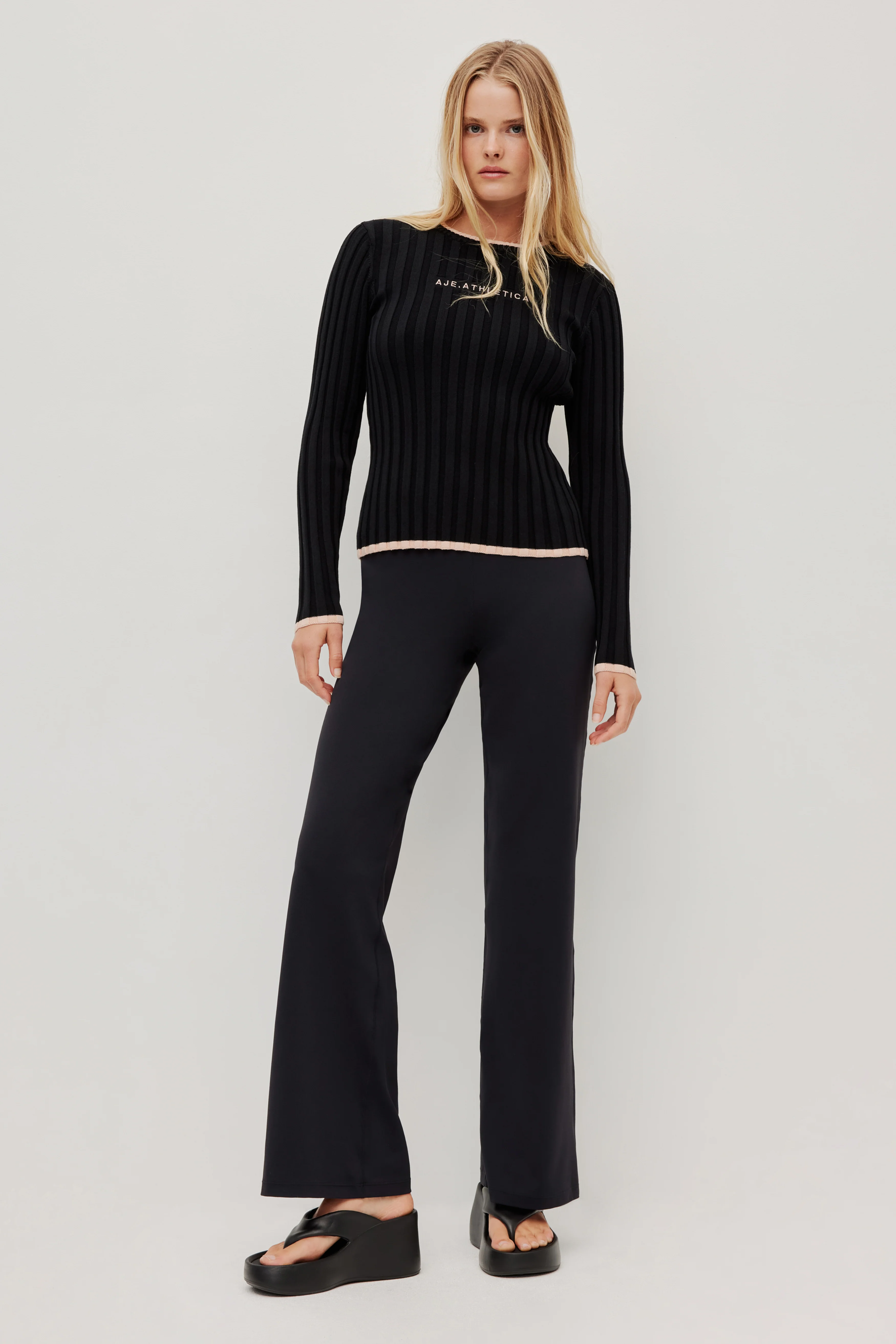 Long Sleeve Rib Knit Top 438