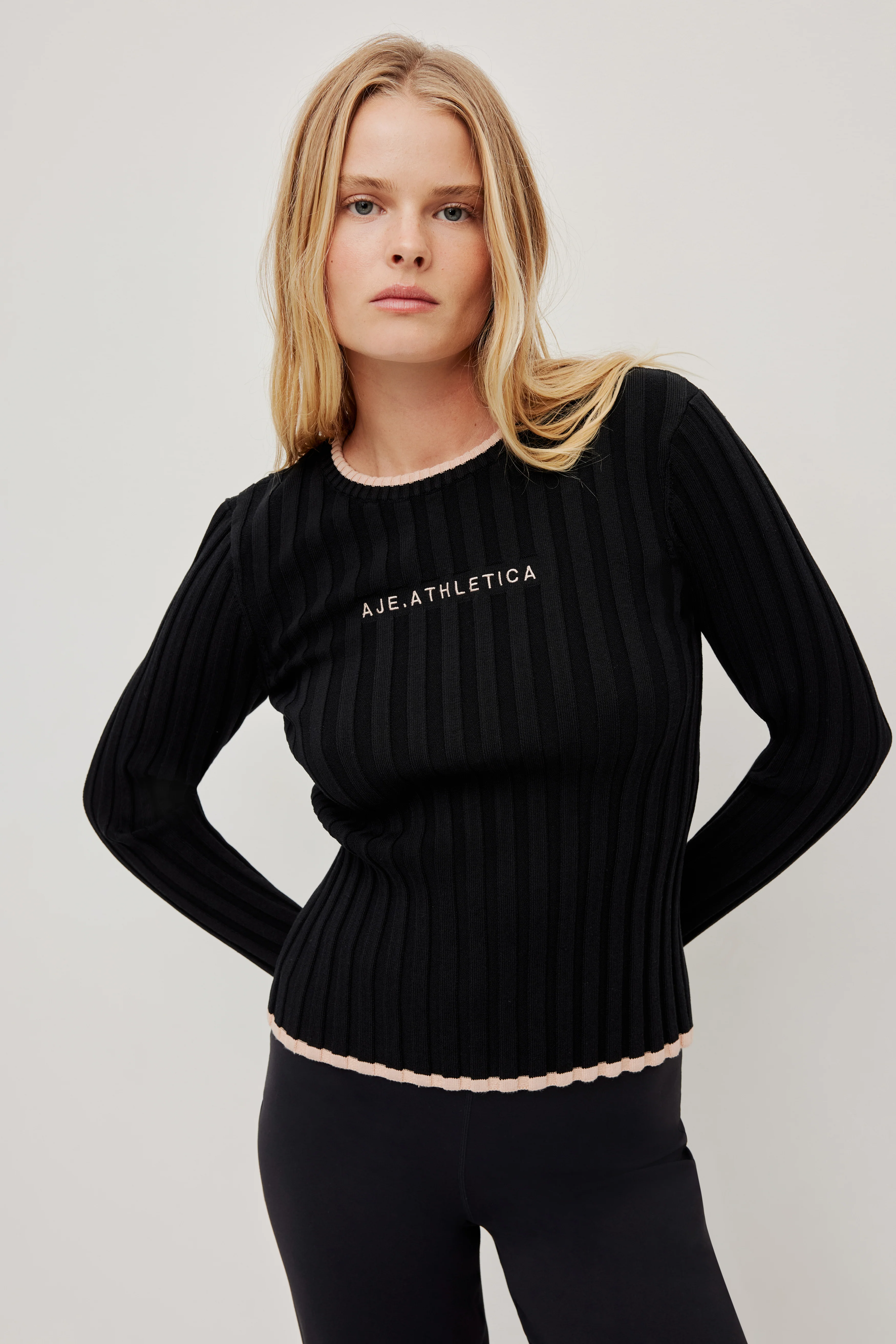 Long Sleeve Rib Knit Top 438
