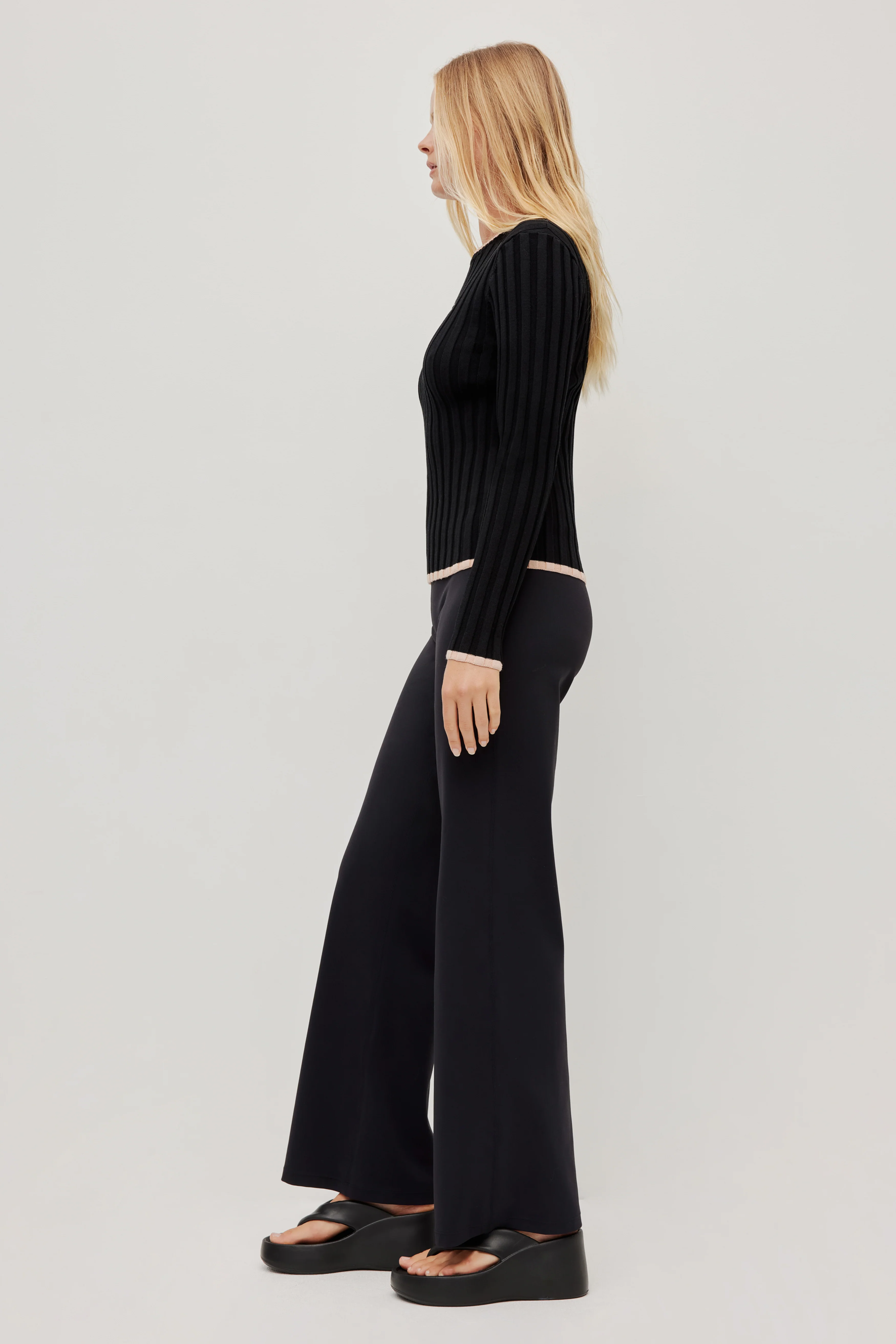 Long Sleeve Rib Knit Top 438