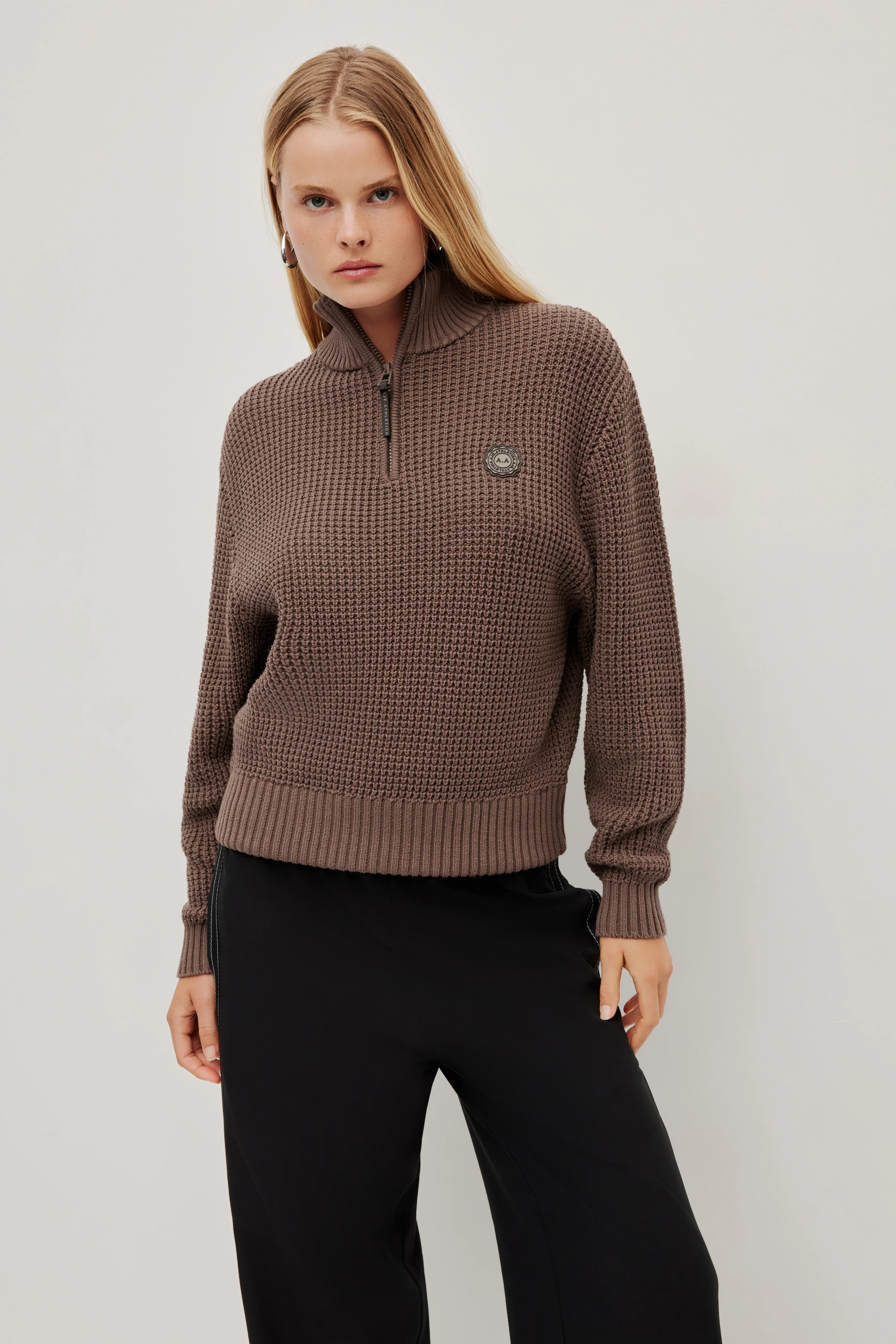17787-1-4-zip-waffle-knit-jumper-3.webp 1/4 Zip Waffle Knit Jumper