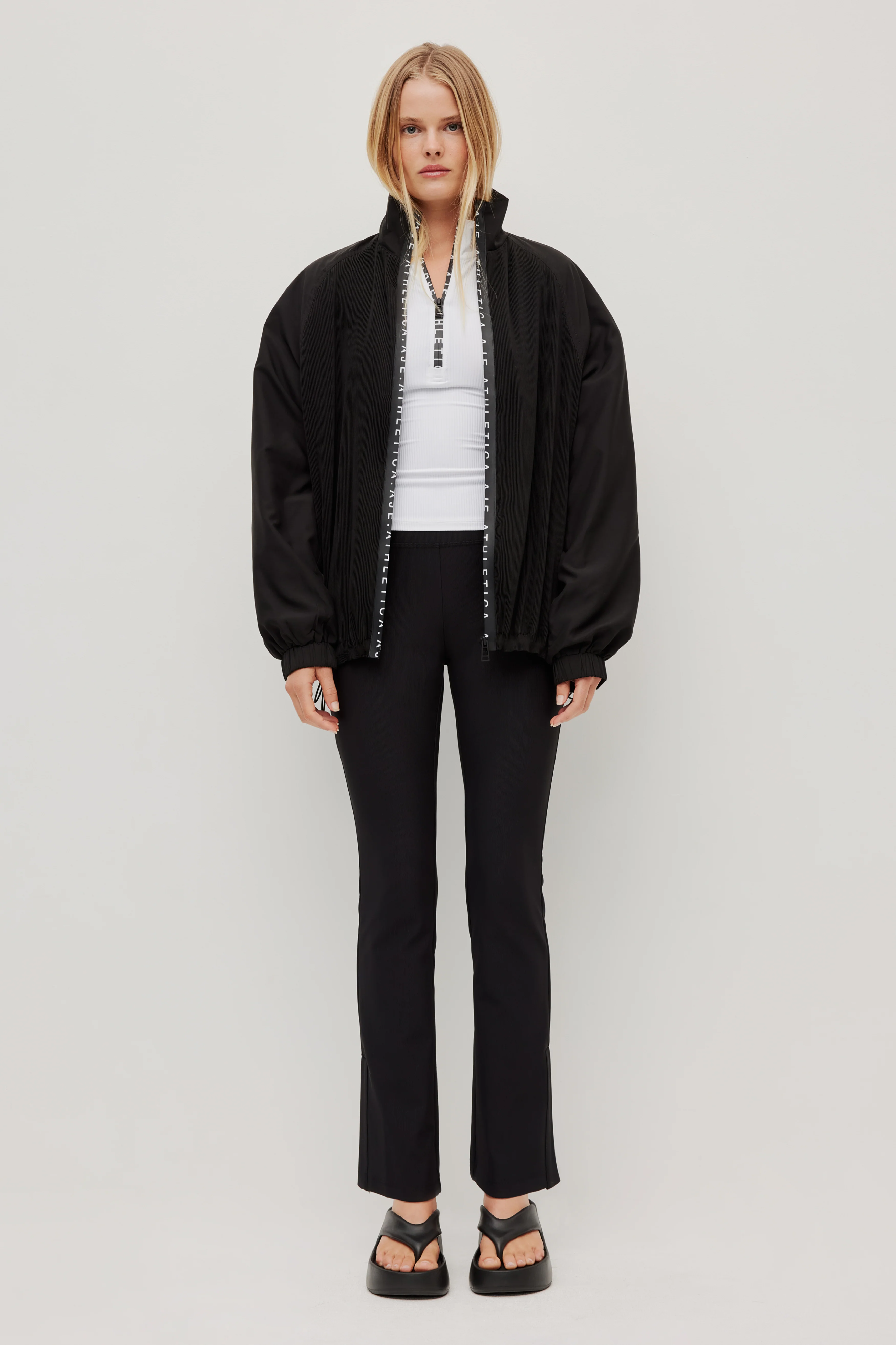 Pleated Logo Jacket
