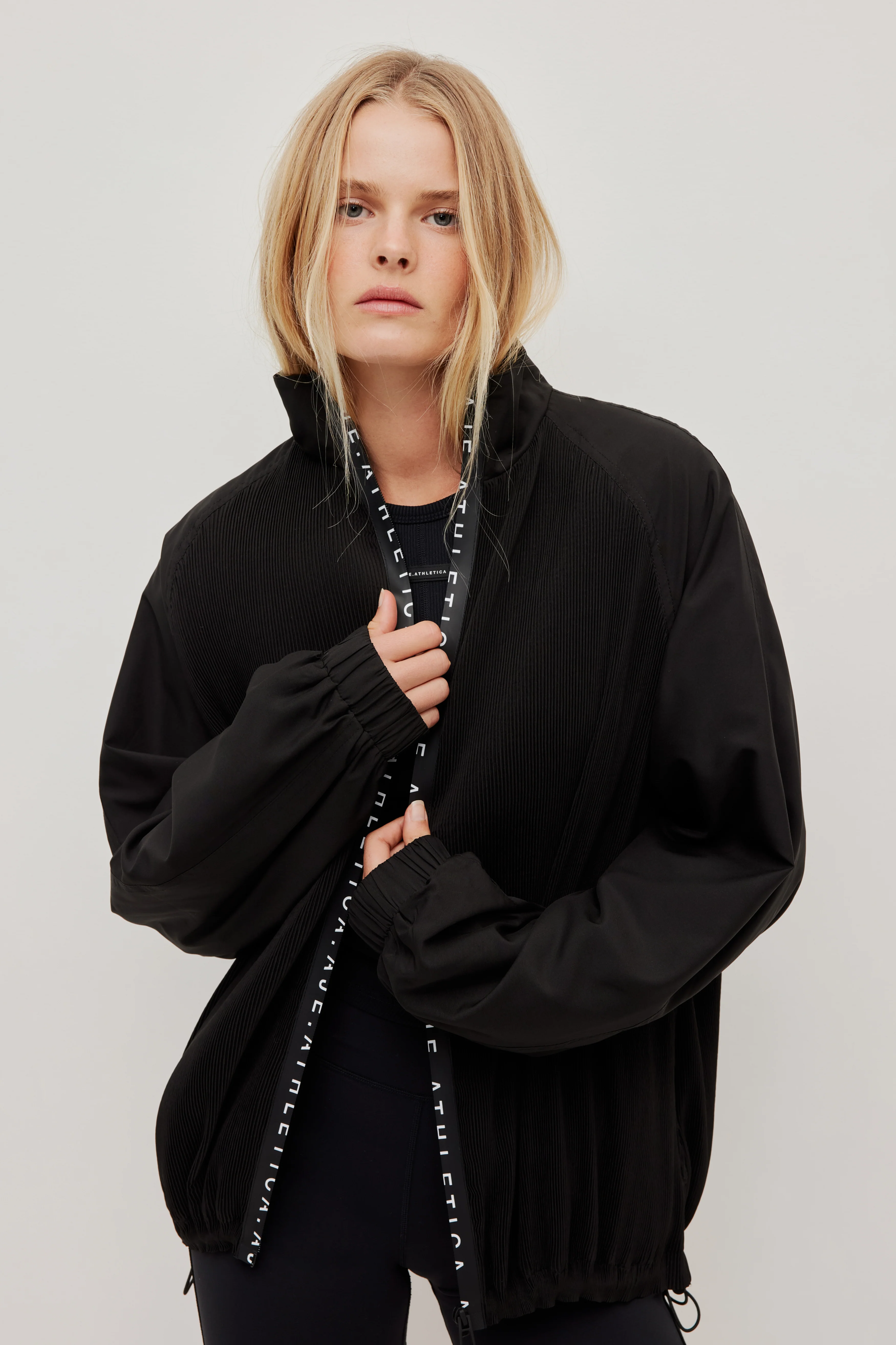 Pleated Logo Jacket