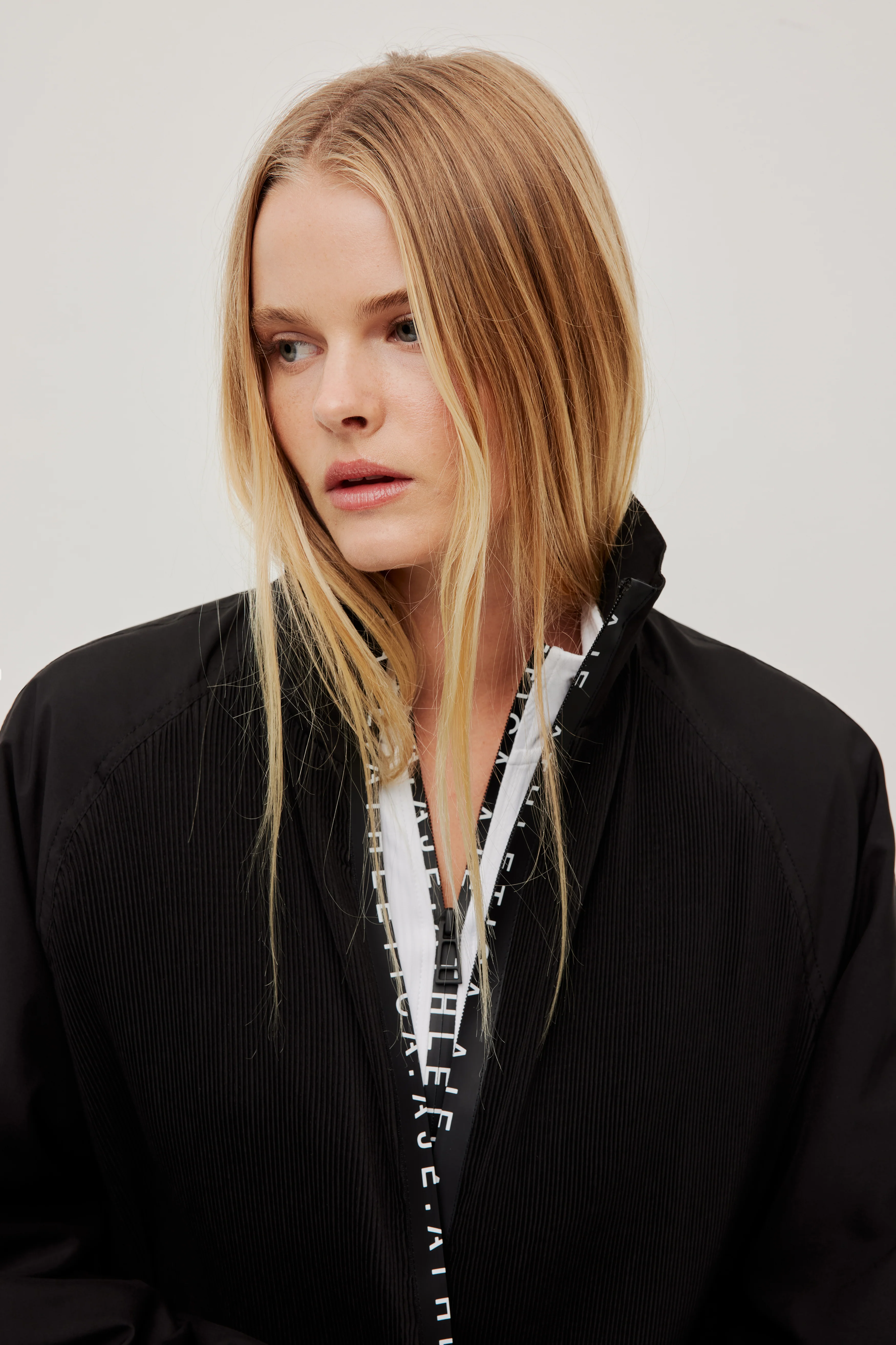Pleated Logo Jacket