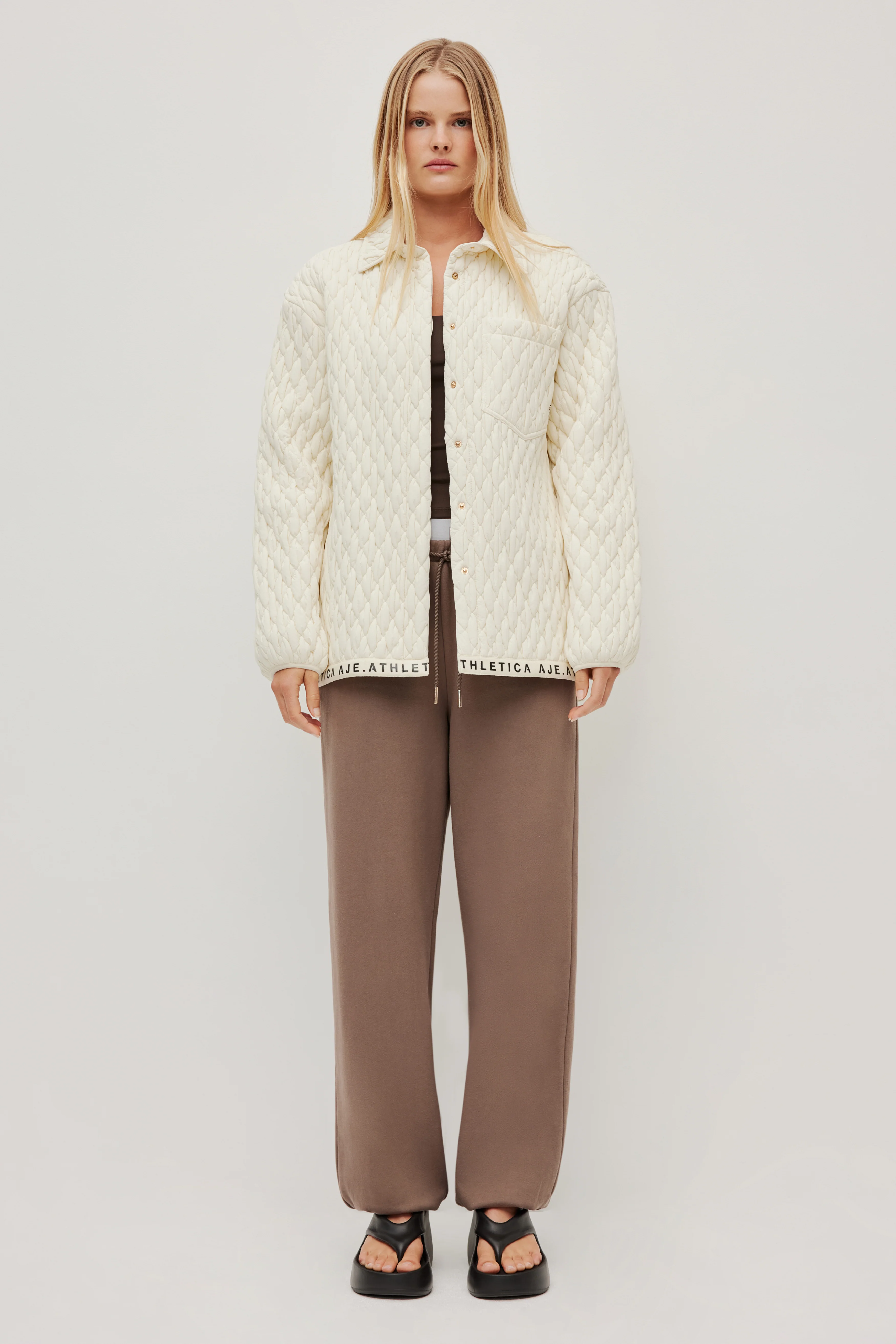 Quilted Logotape Shirt 408