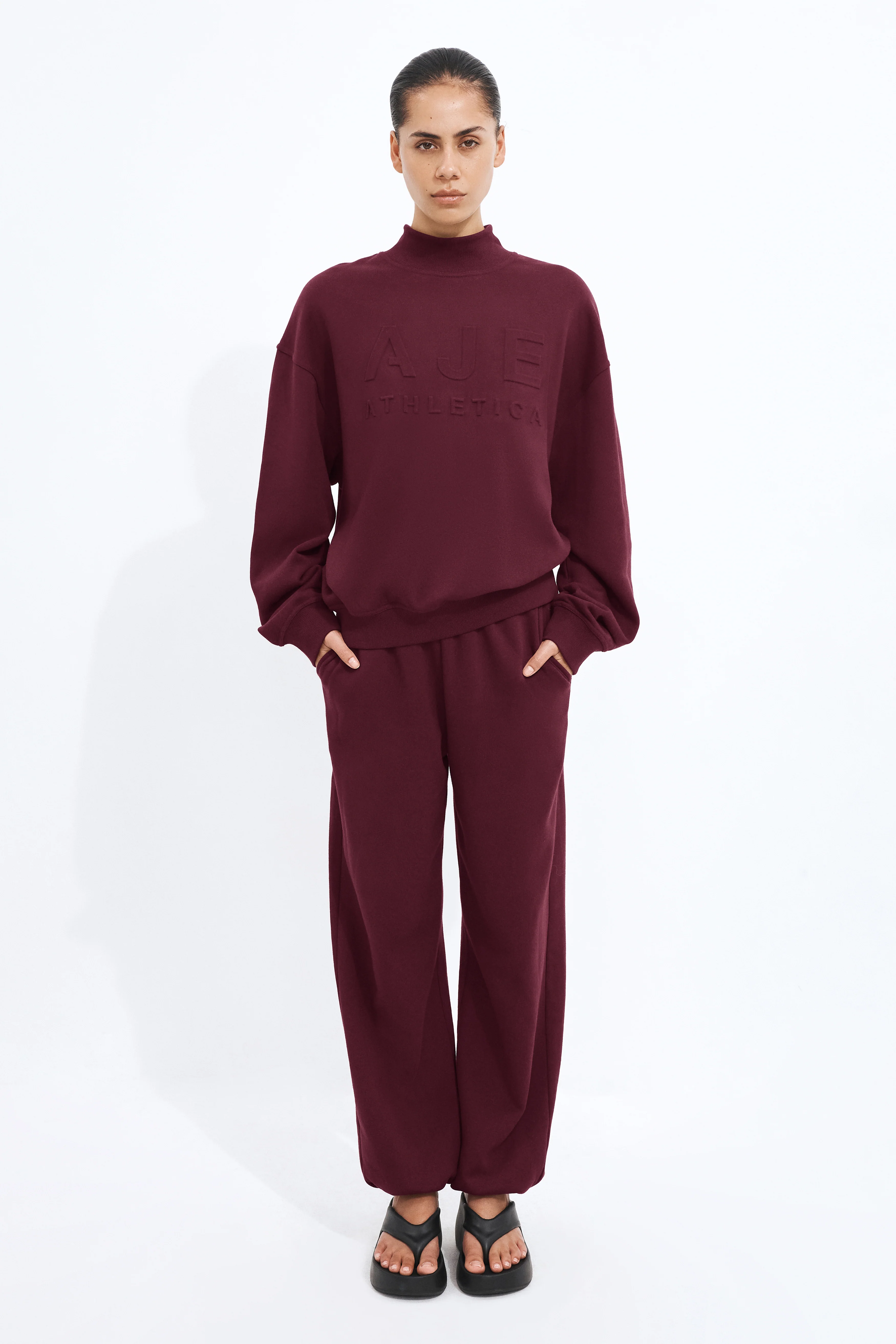 Cuffed Hem Logo Track Pants