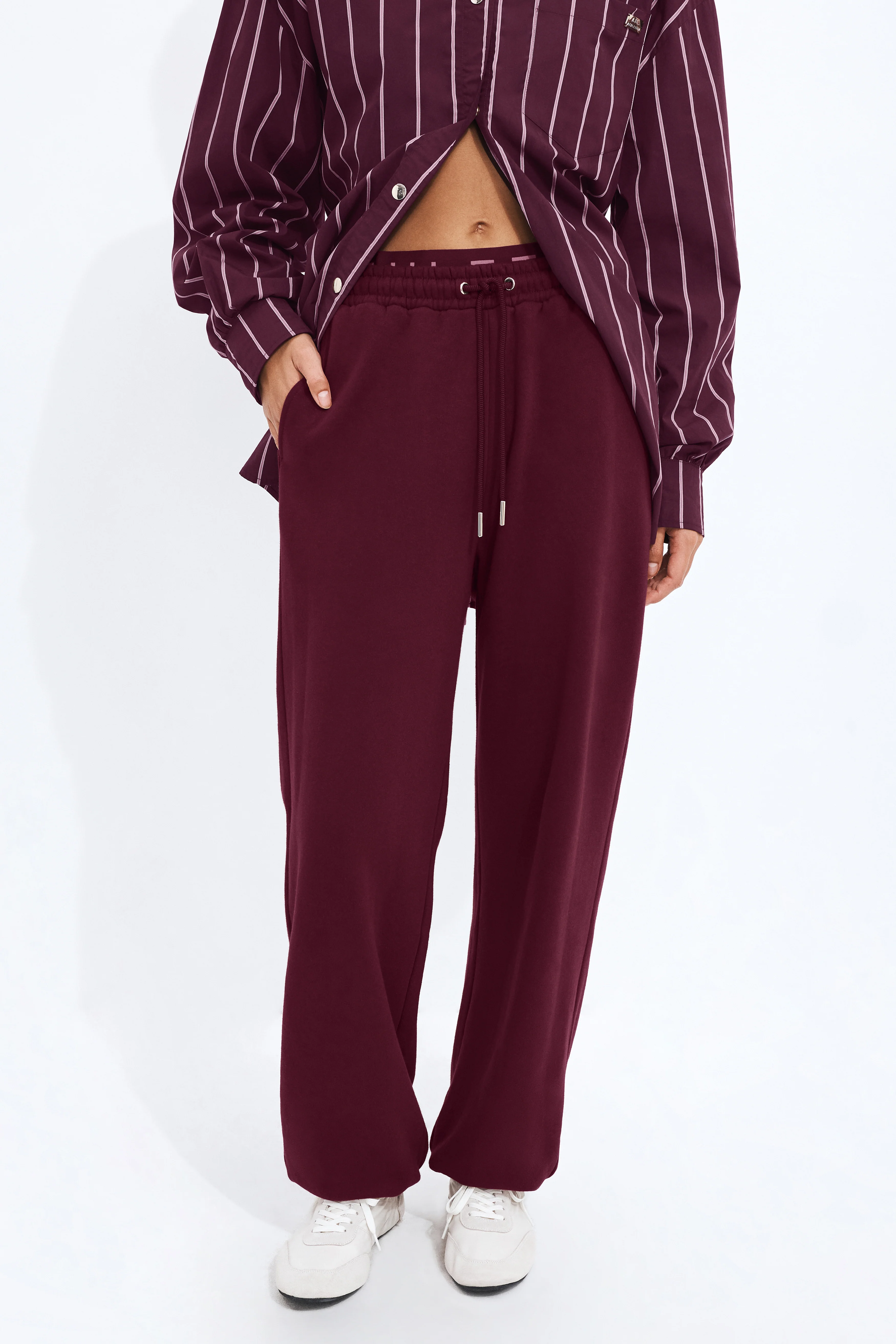 Cuffed Hem Logo Track Pants