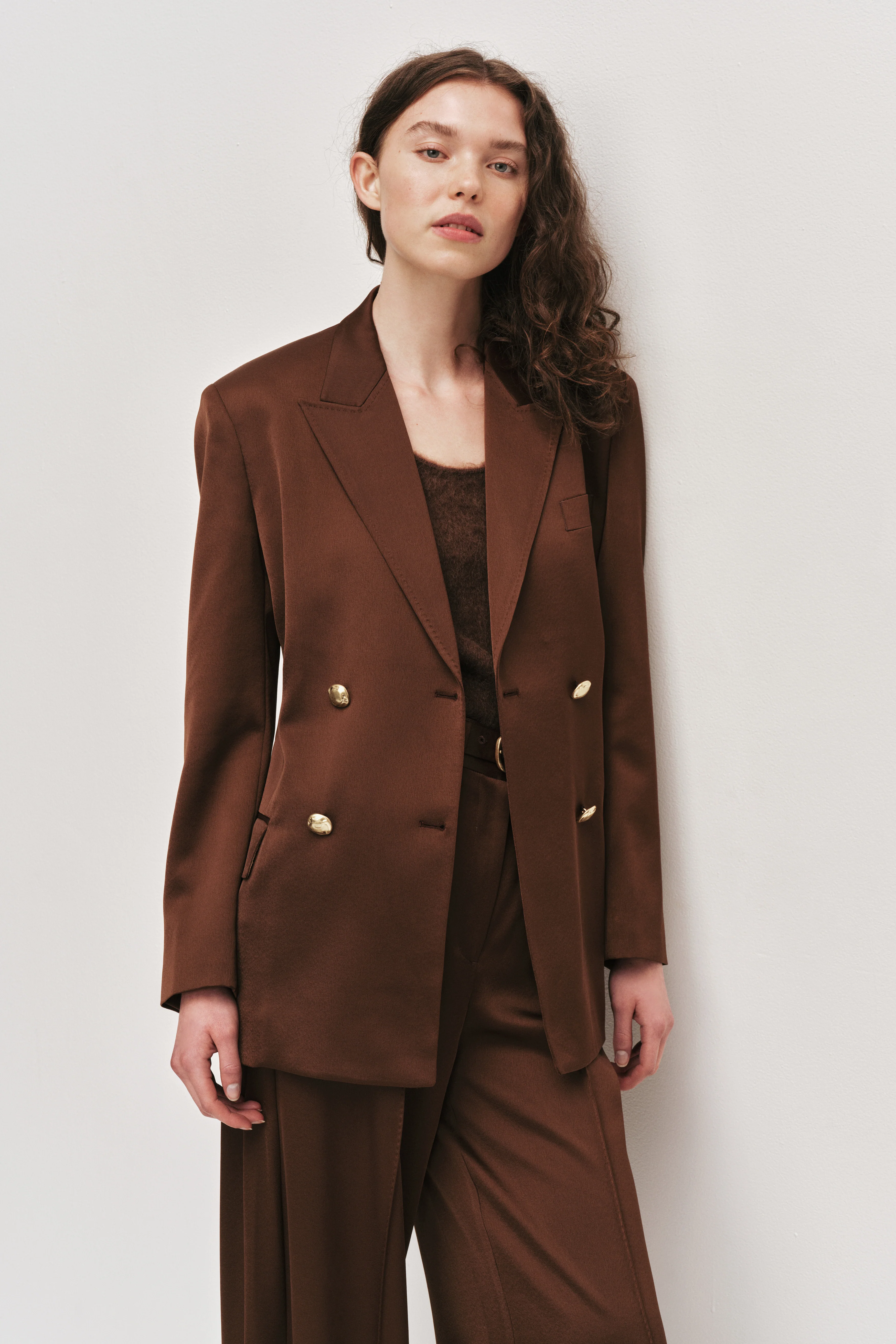 Andrea Satin Blazer
