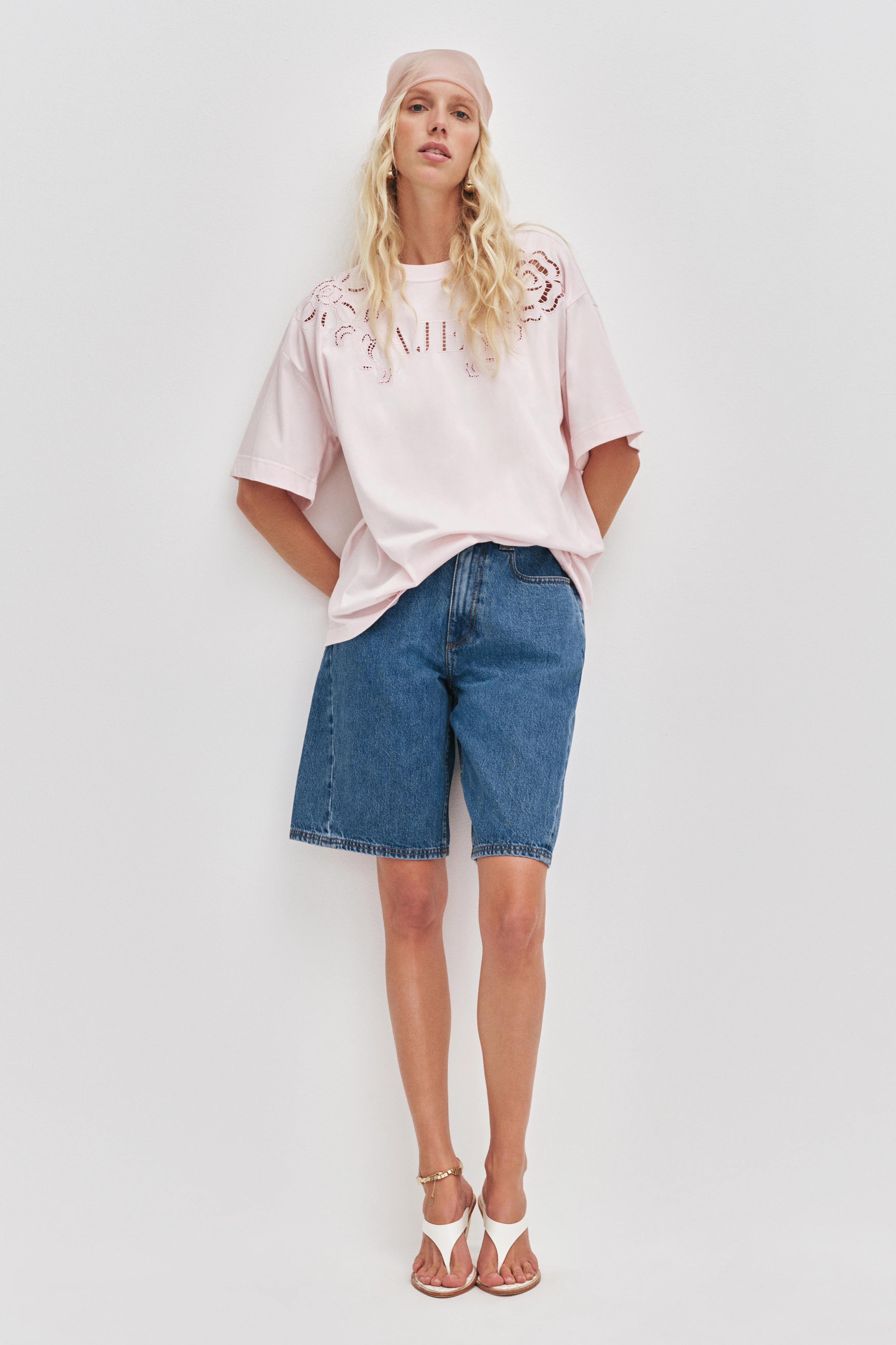 Halo Embroidered Oversized Tee