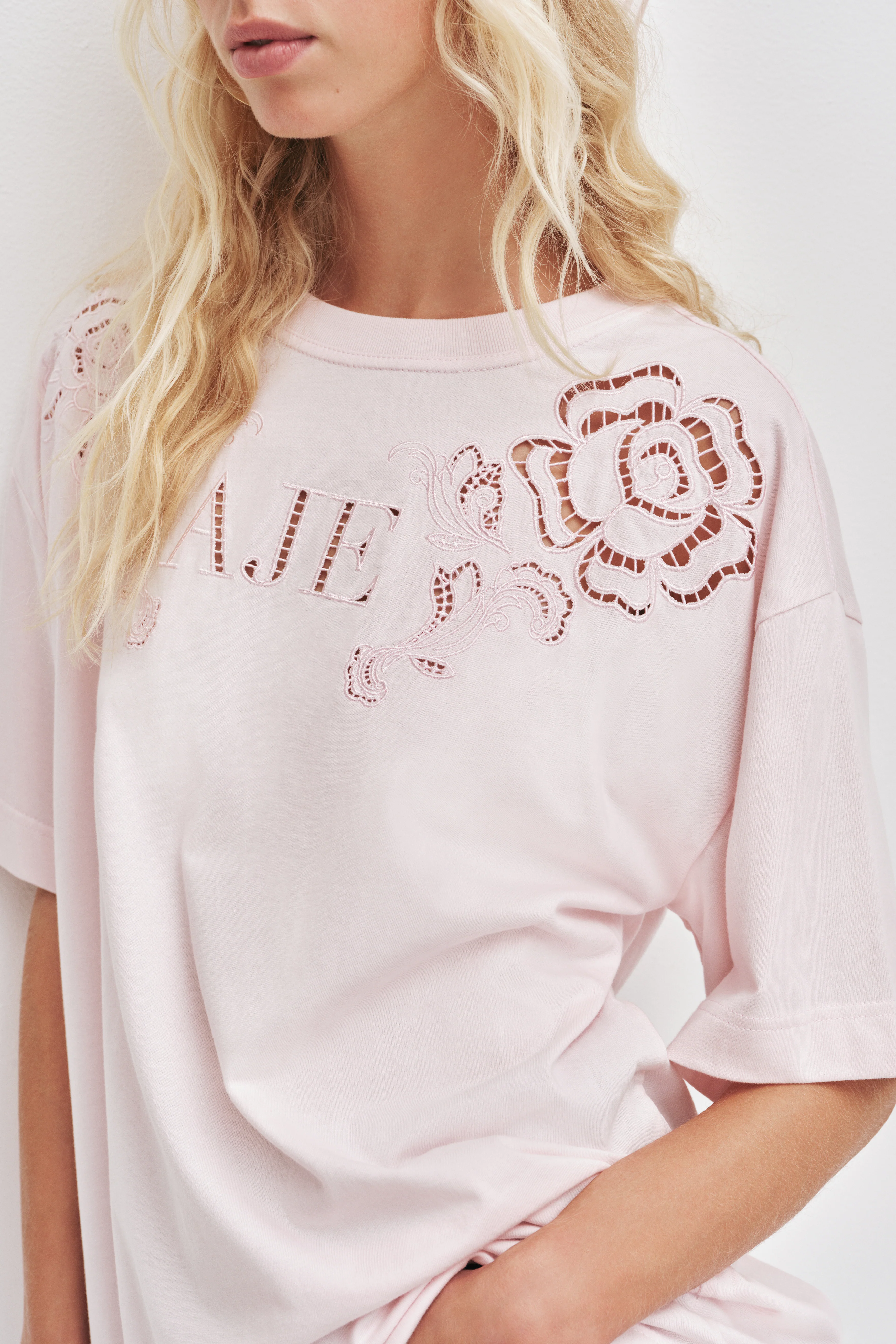 Halo Embroidered Oversized Tee