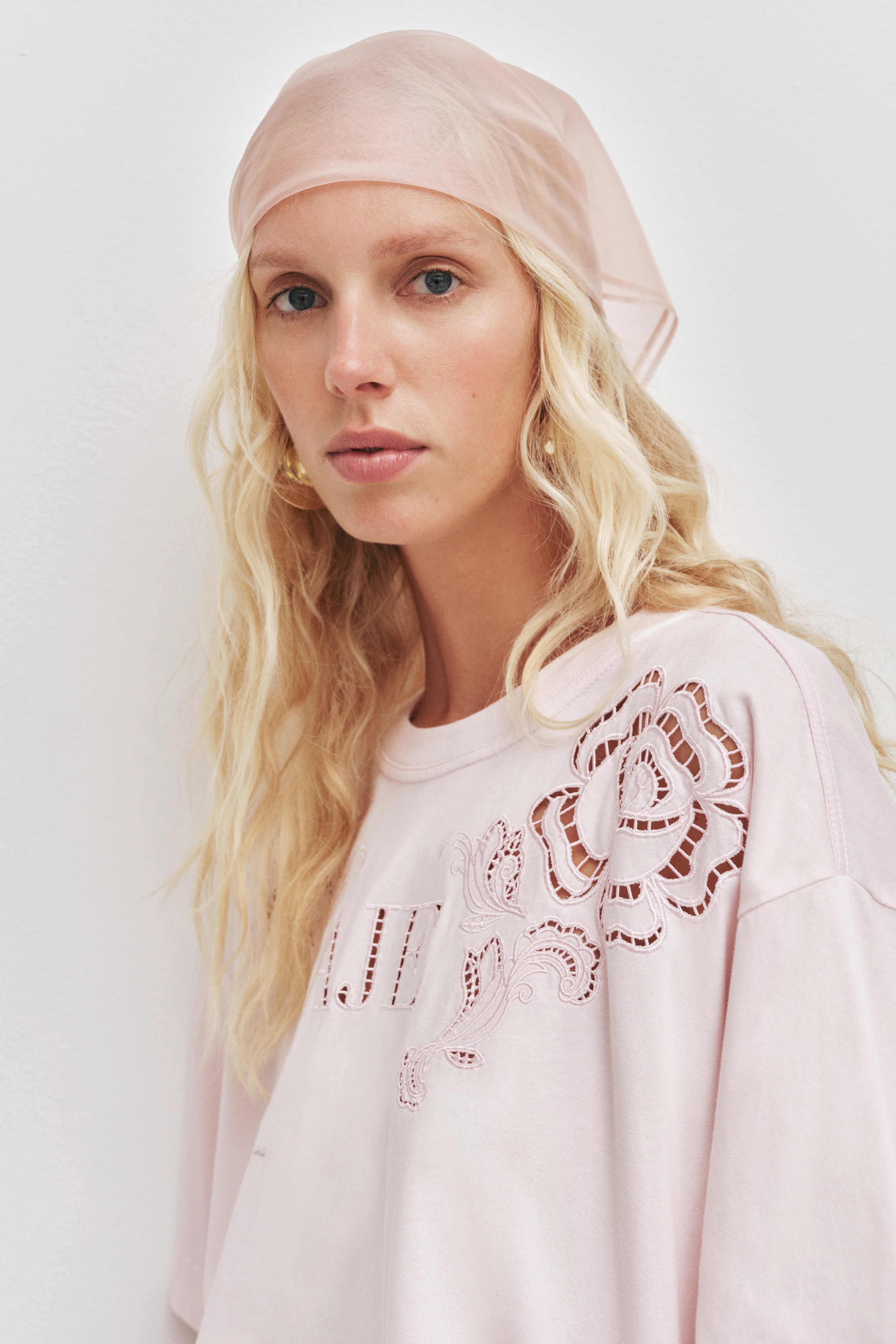 Halo Embroidered Oversized Tee