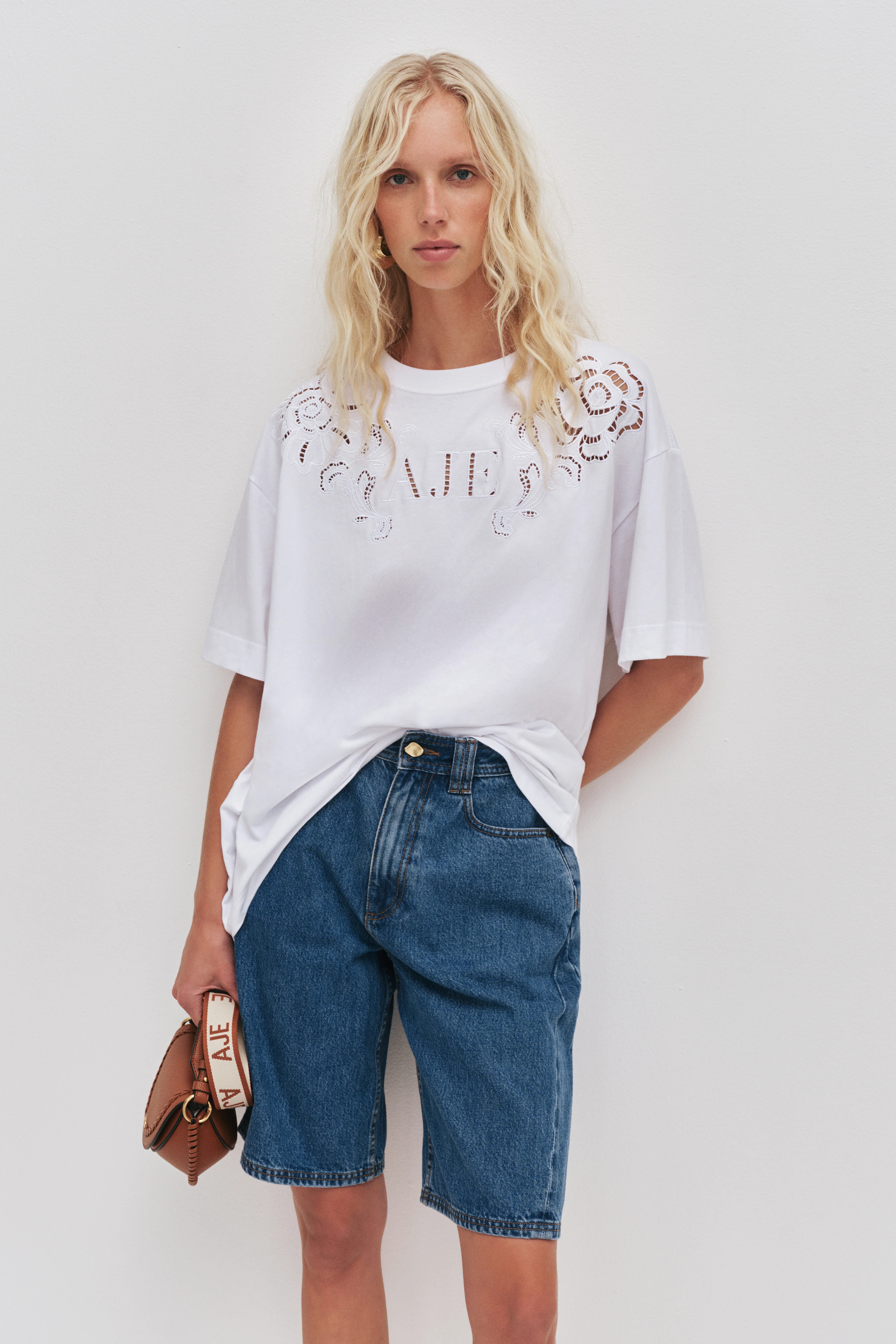 Halo Embroidered Oversized Tee