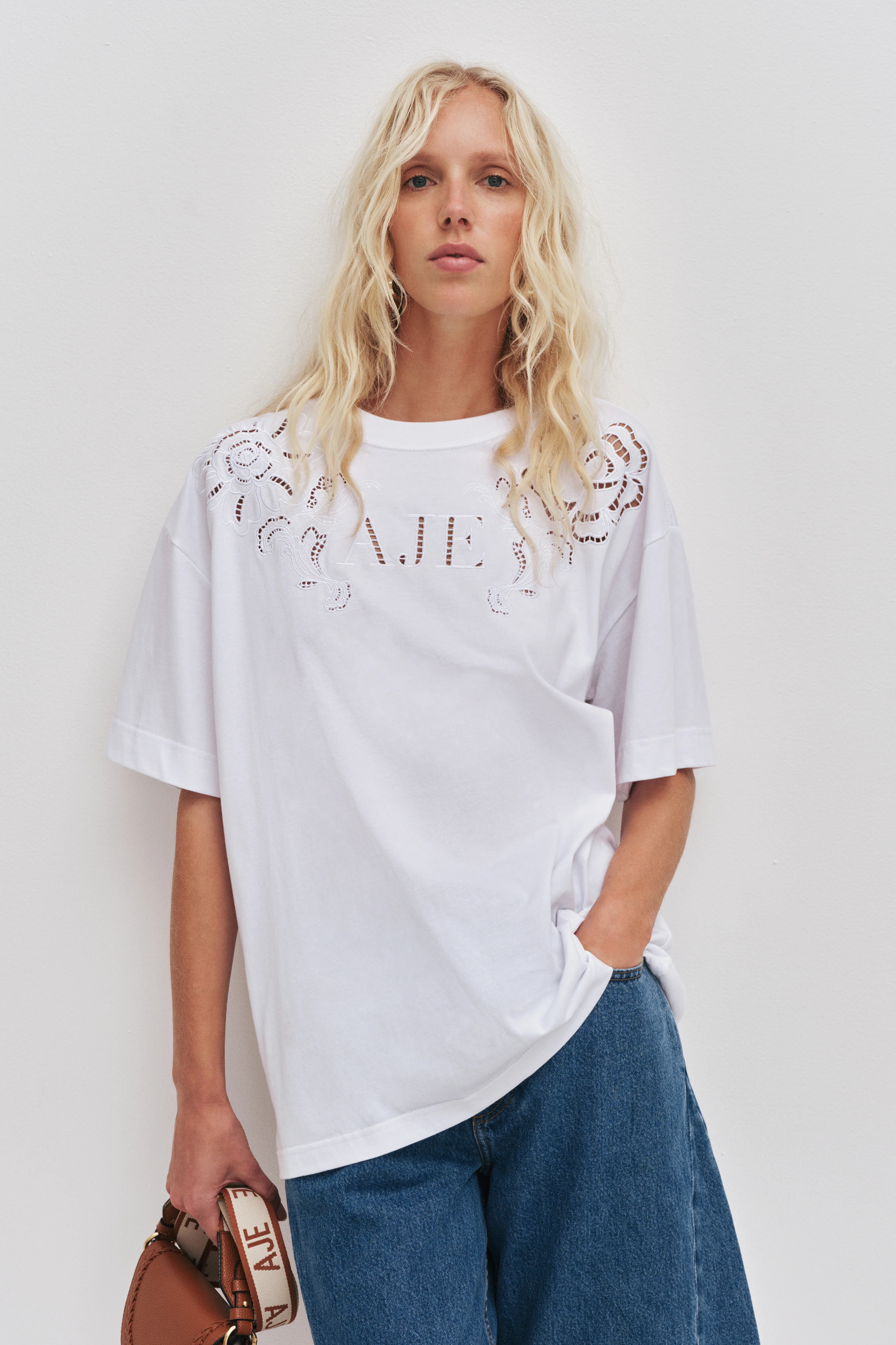 Halo Embroidered Oversized Tee