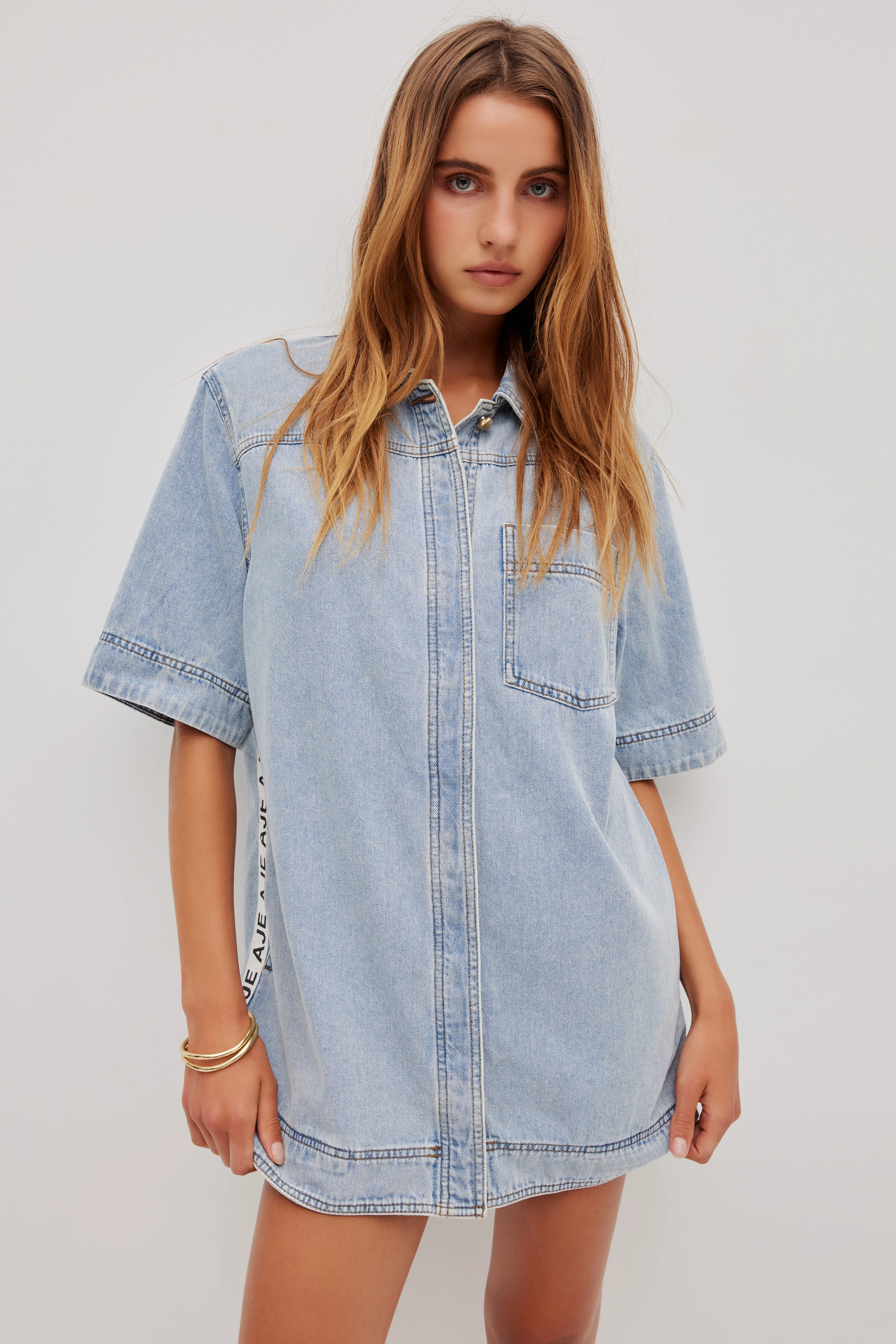 19084-corrie-denim-mini-tunic-dress-3.webp Corrie Denim Mini Tunic Dress
