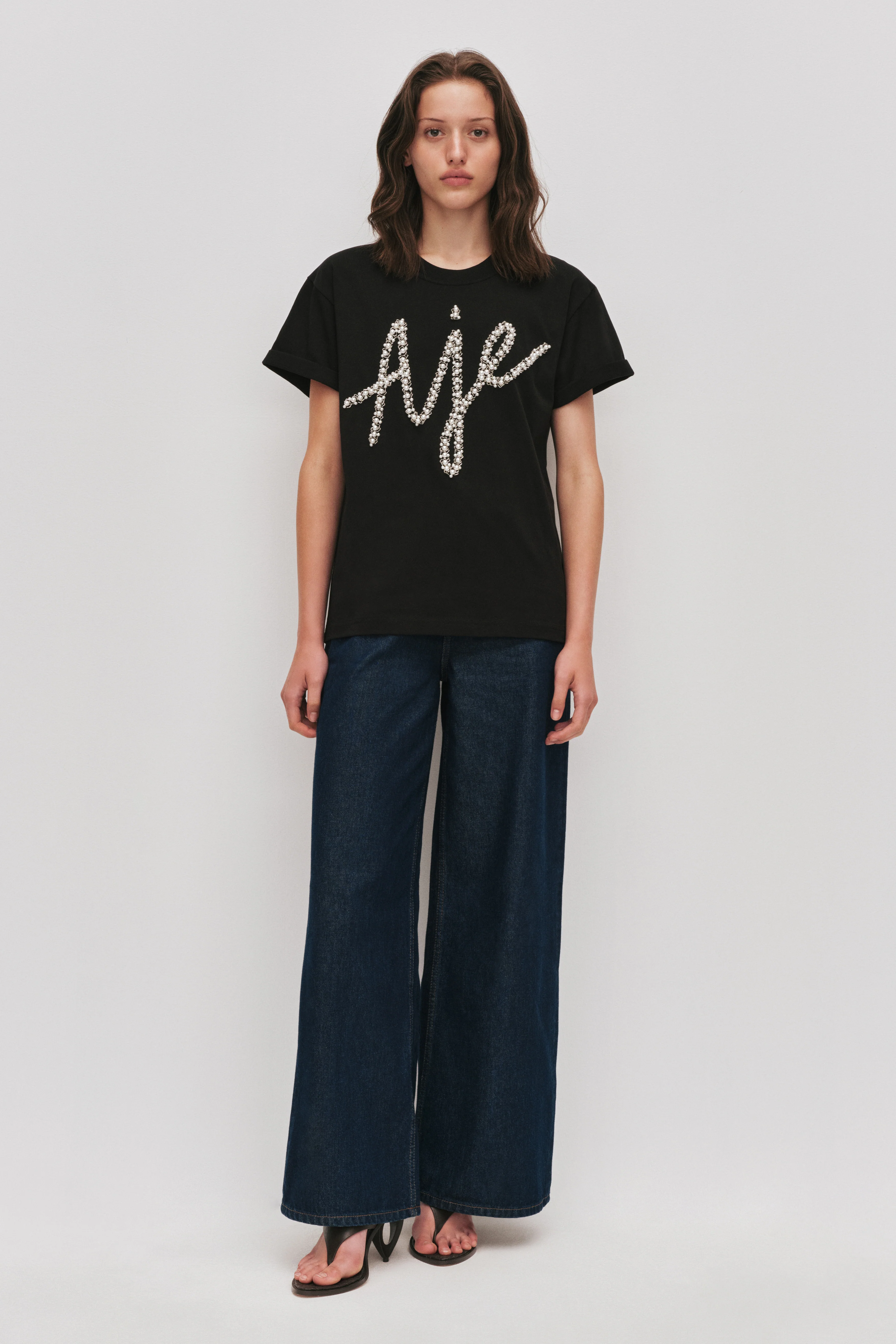 Syla Embellished Logo Tee