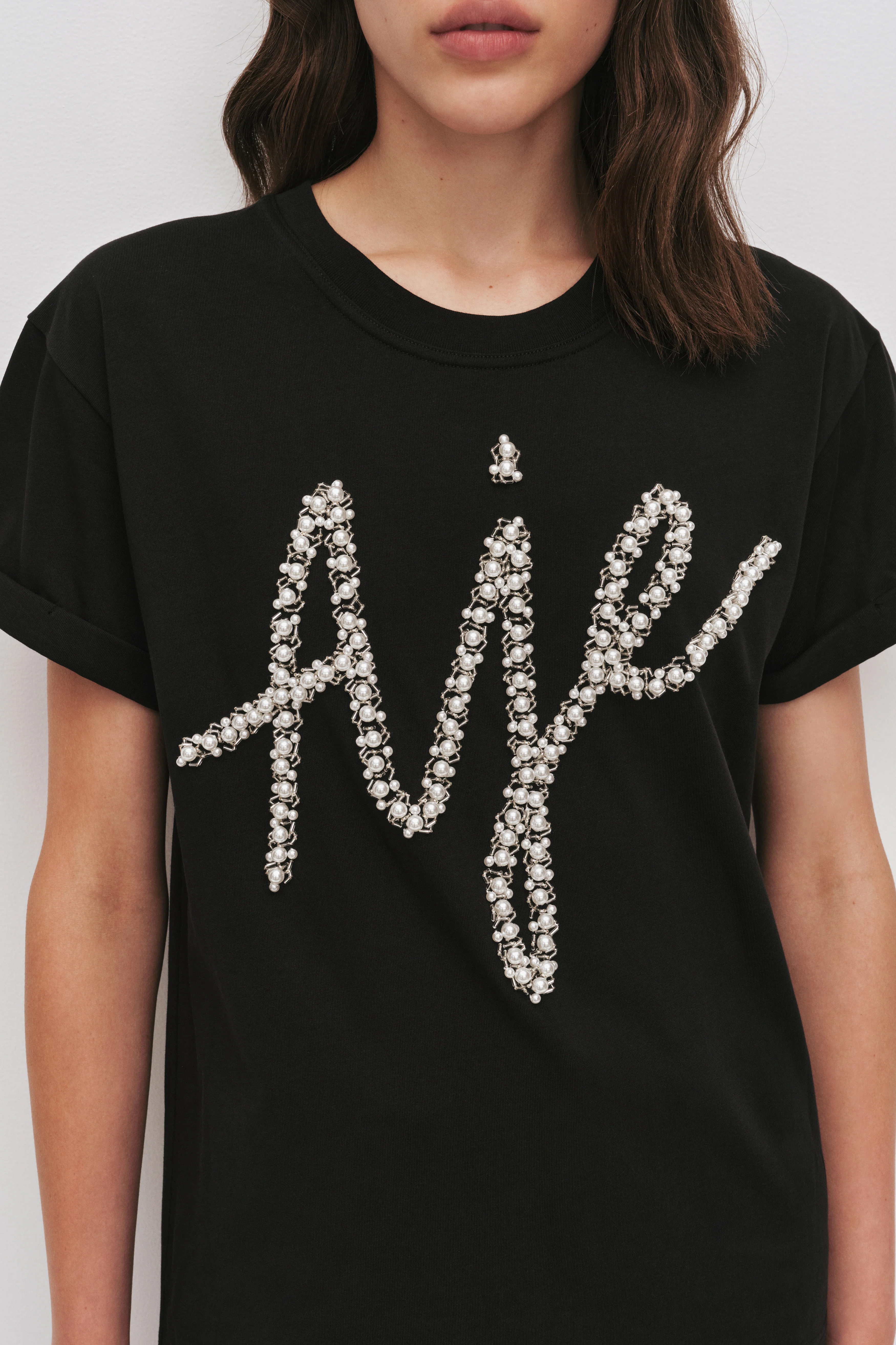 Syla Embellished Logo Tee