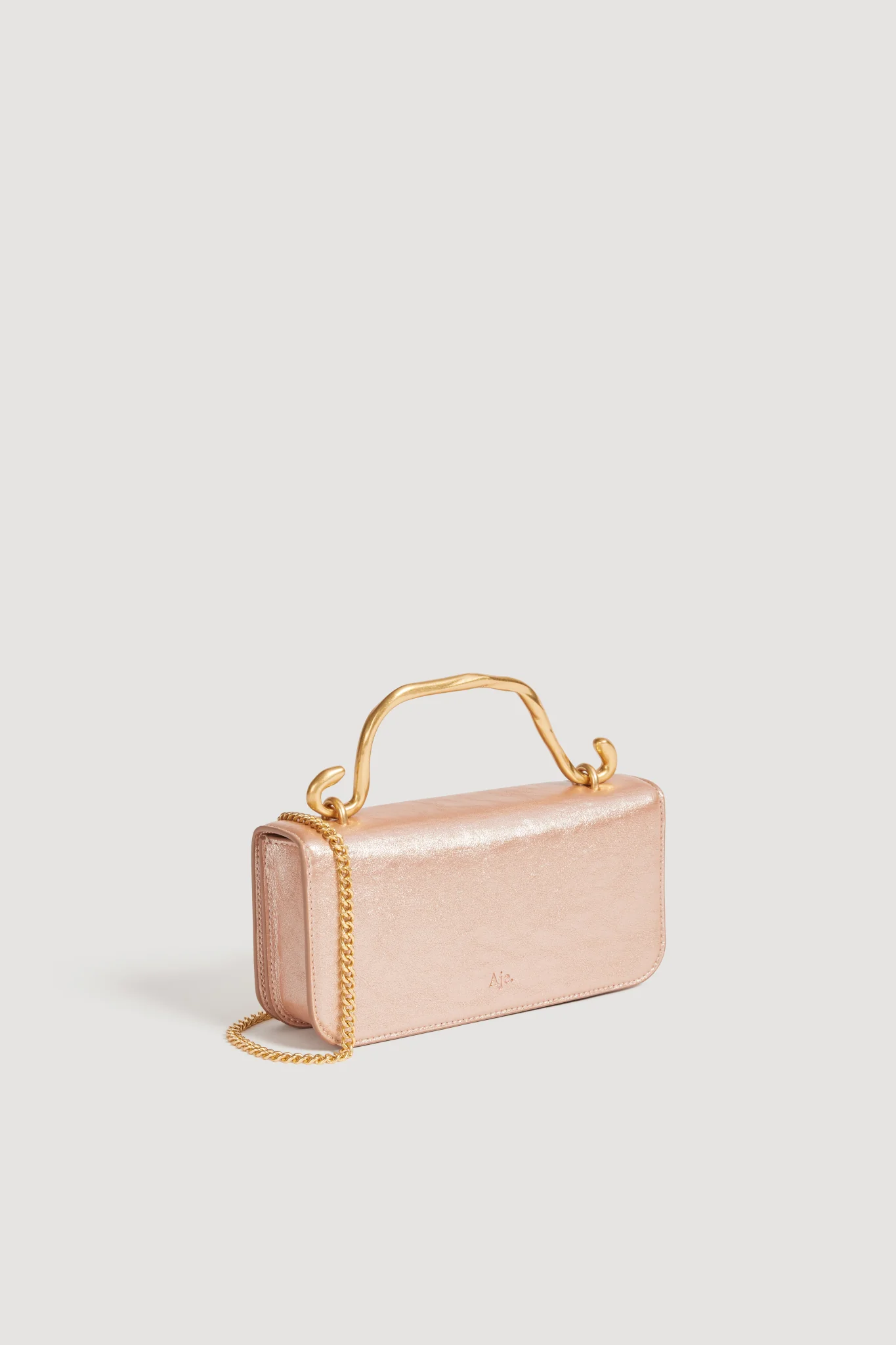 Alessia Metallic Flower Clutch