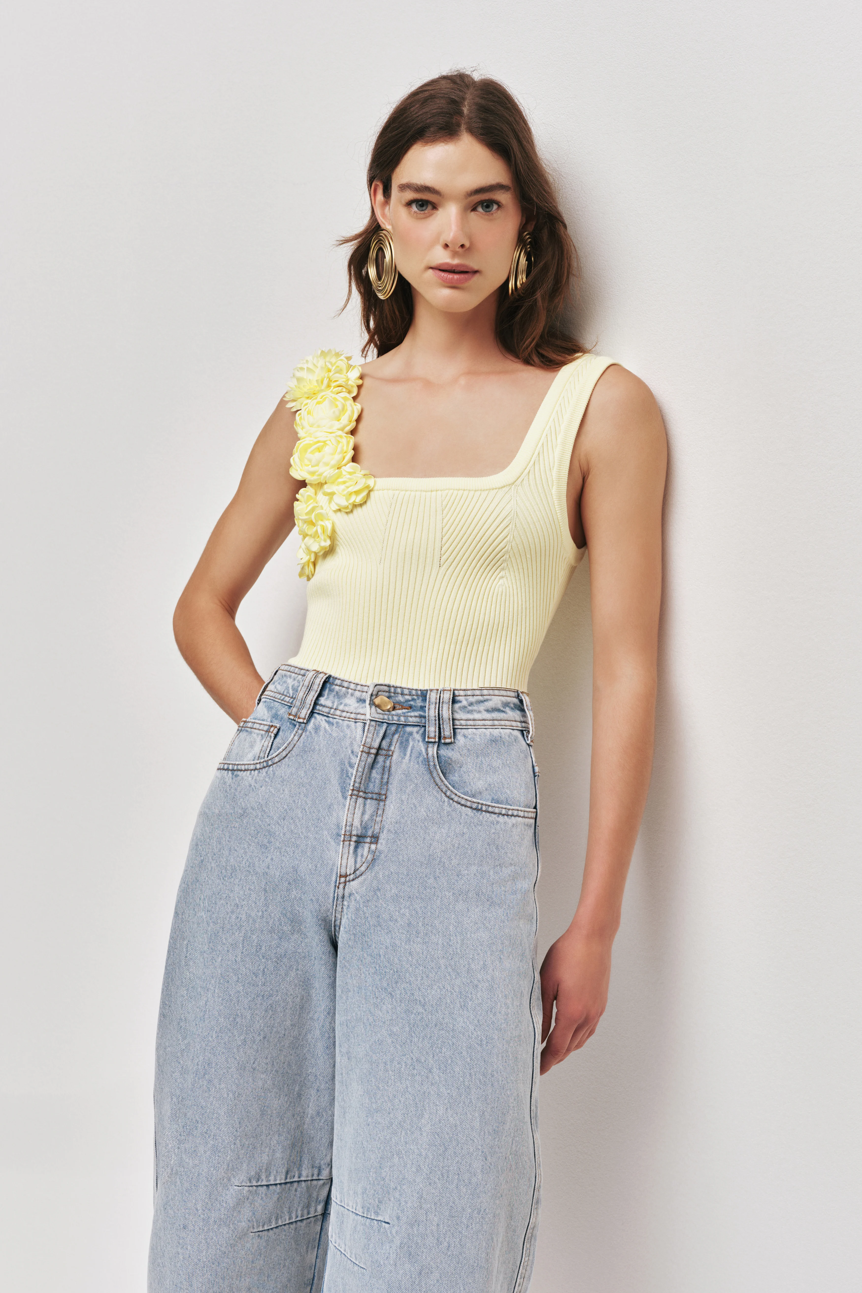 Emmy Flower Knit Tank