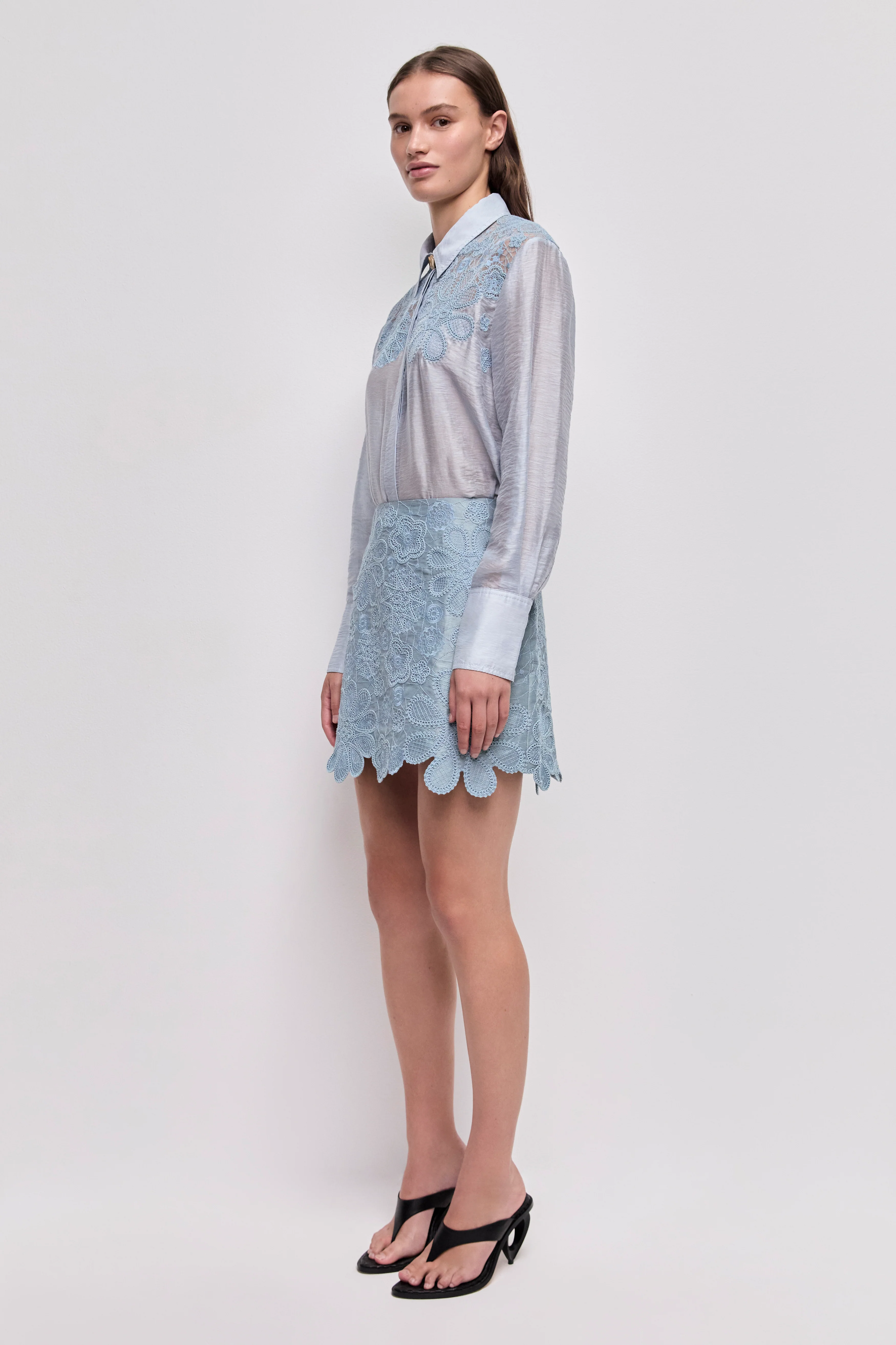 Gia Embroidered Mini Skirt