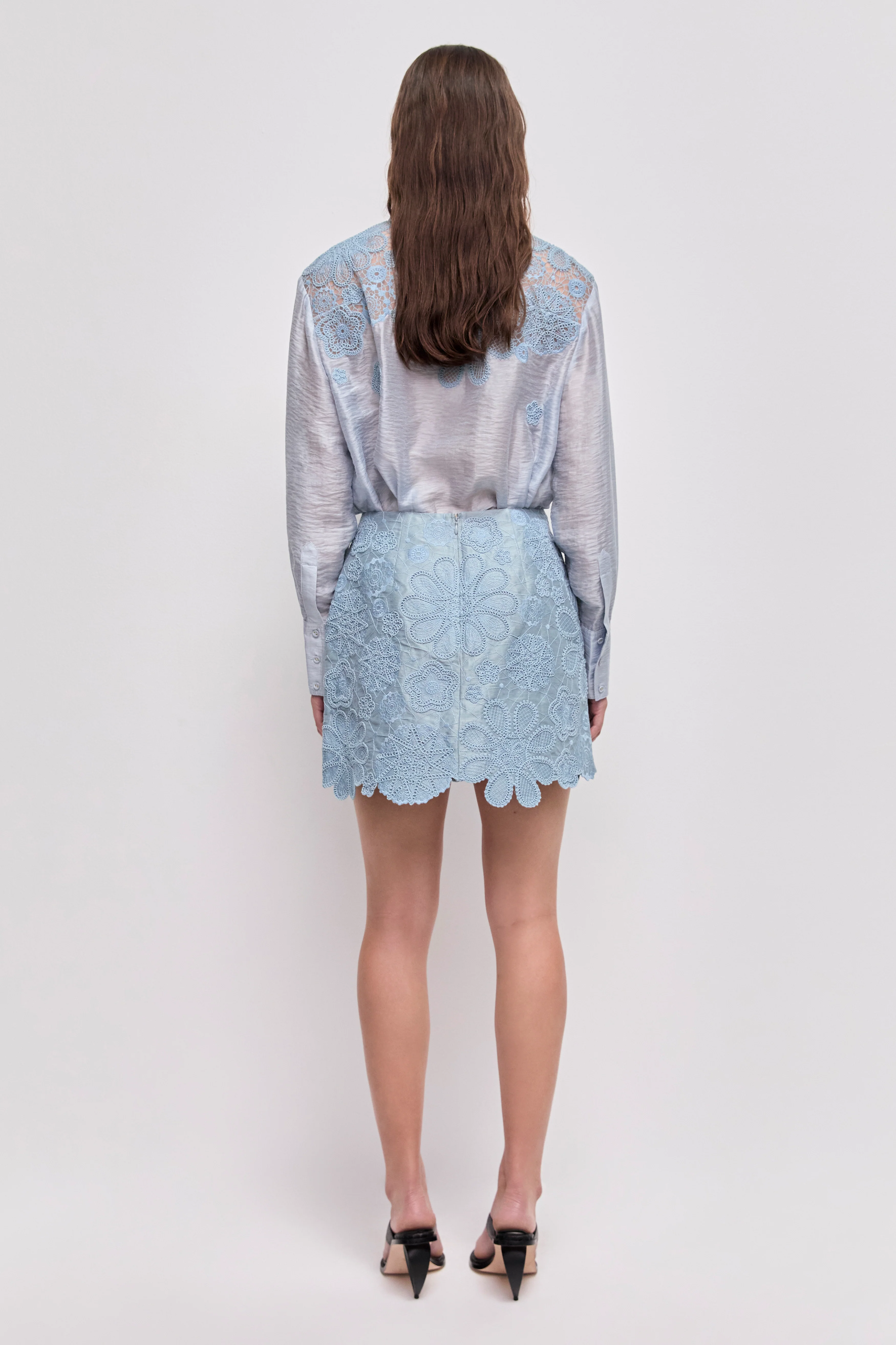 Gia Embroidered Mini Skirt