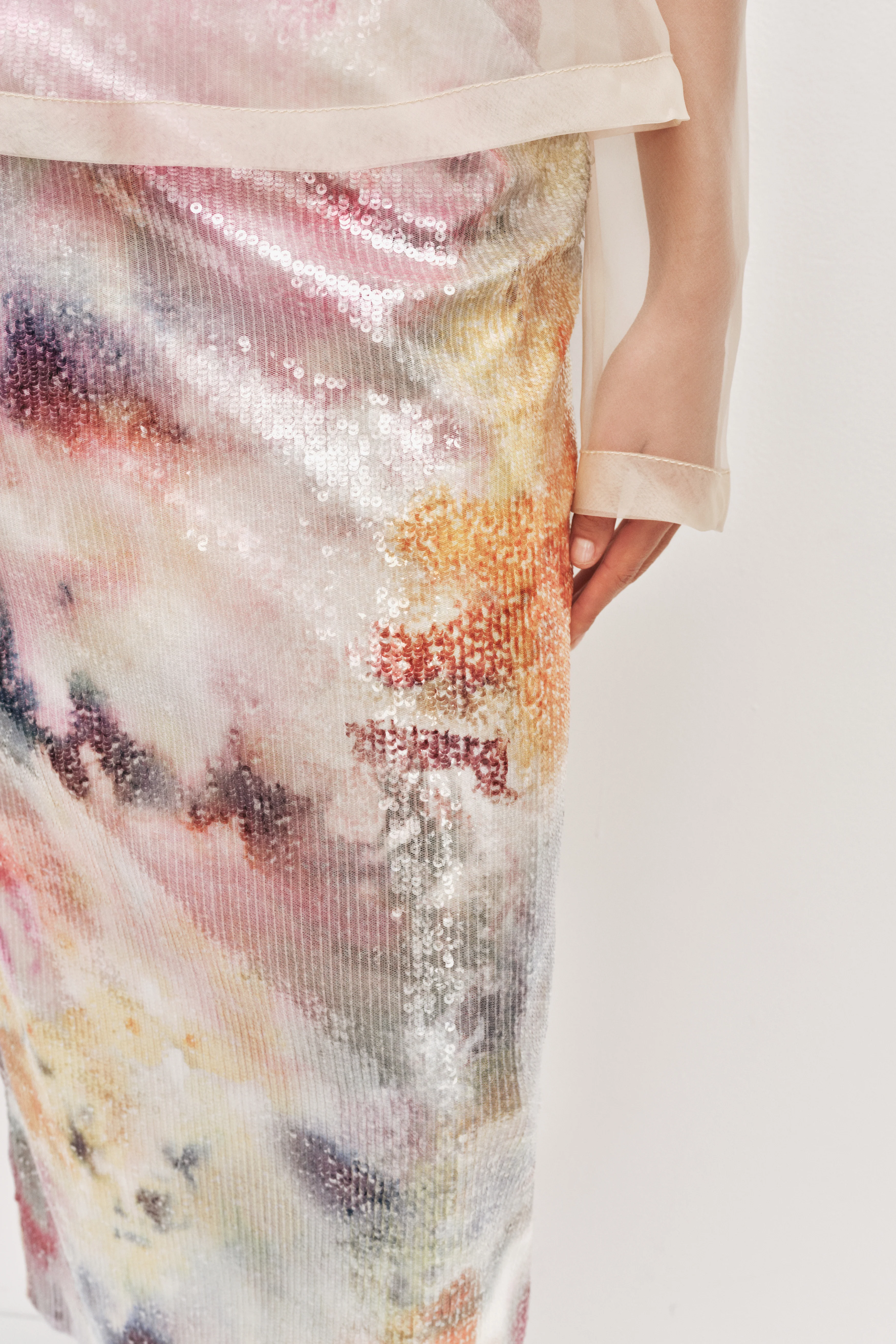 Sybilla Sequin Midi Skirt