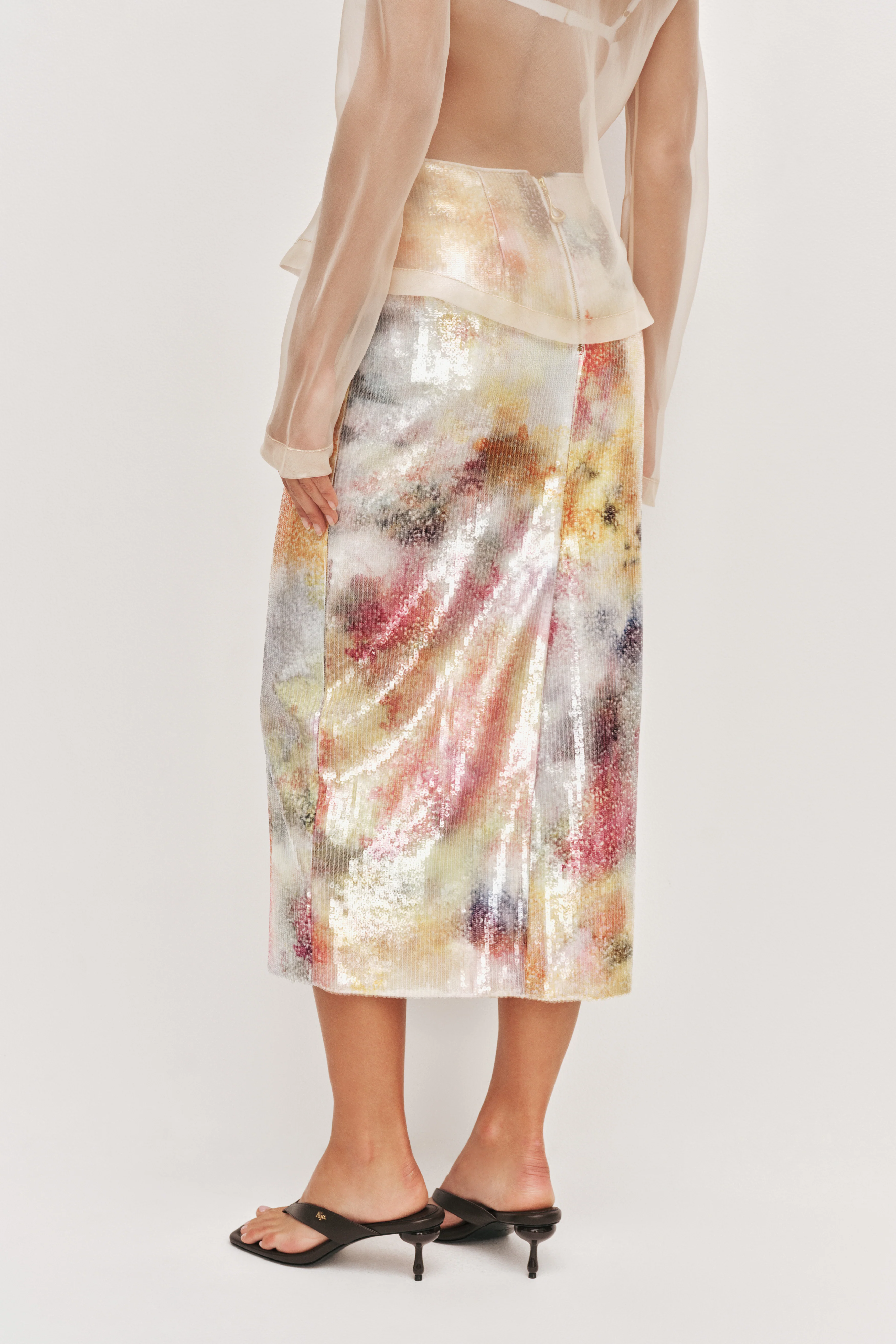 Sybilla Sequin Midi Skirt