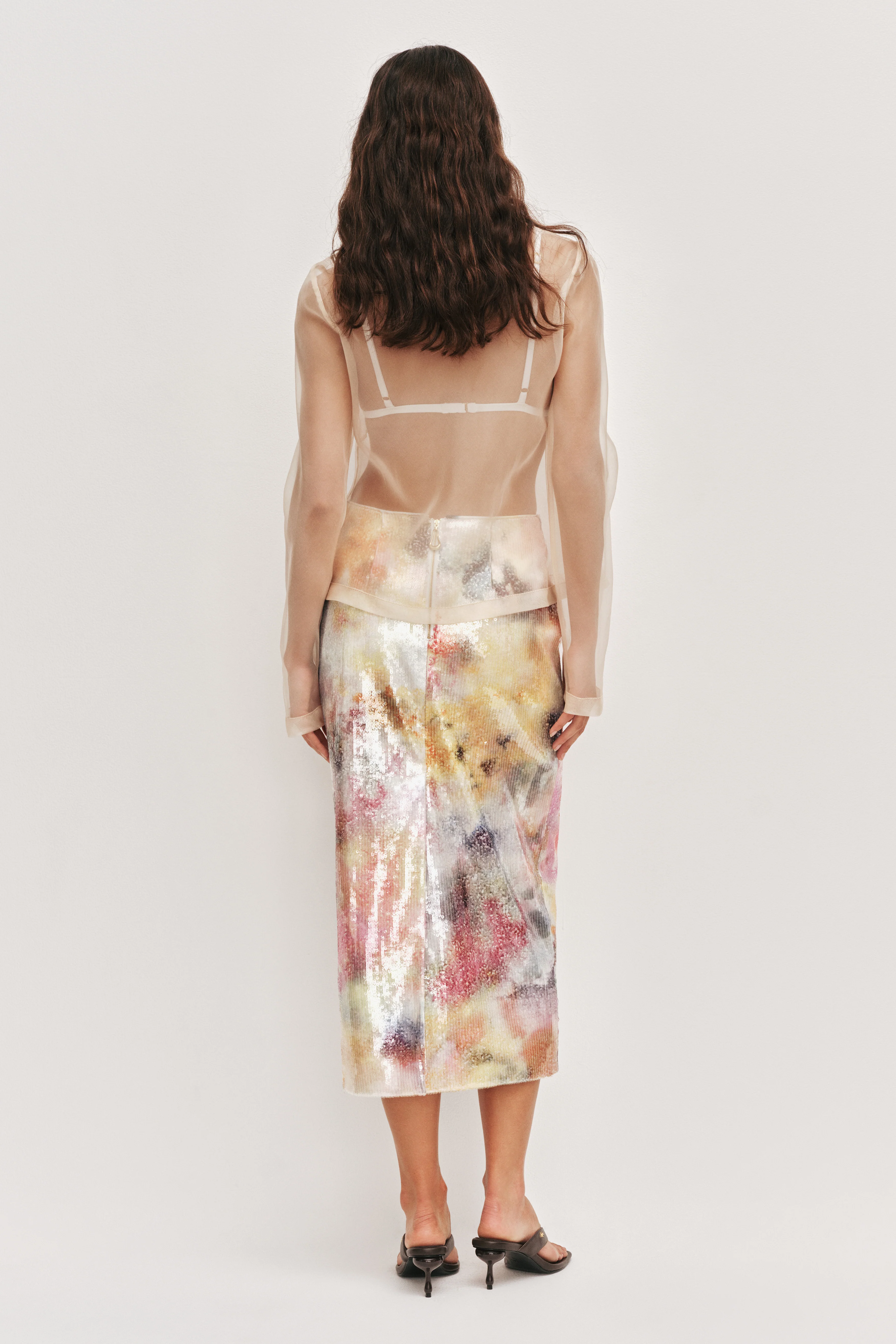 Sybilla Sequin Midi Skirt